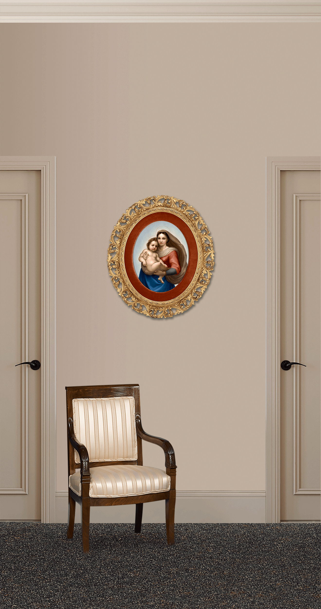 The Sistine Madonna Porcelain Plaque by KPM