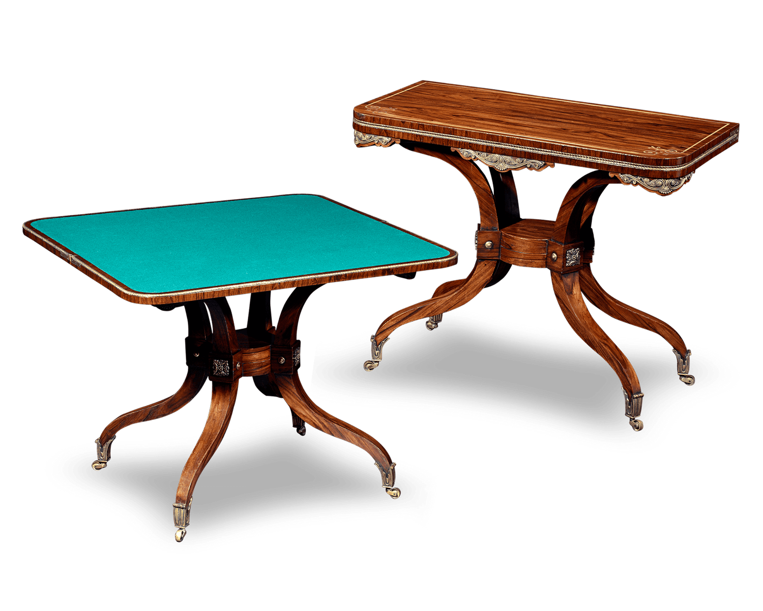 Regency-Period Rosewood Card Tables