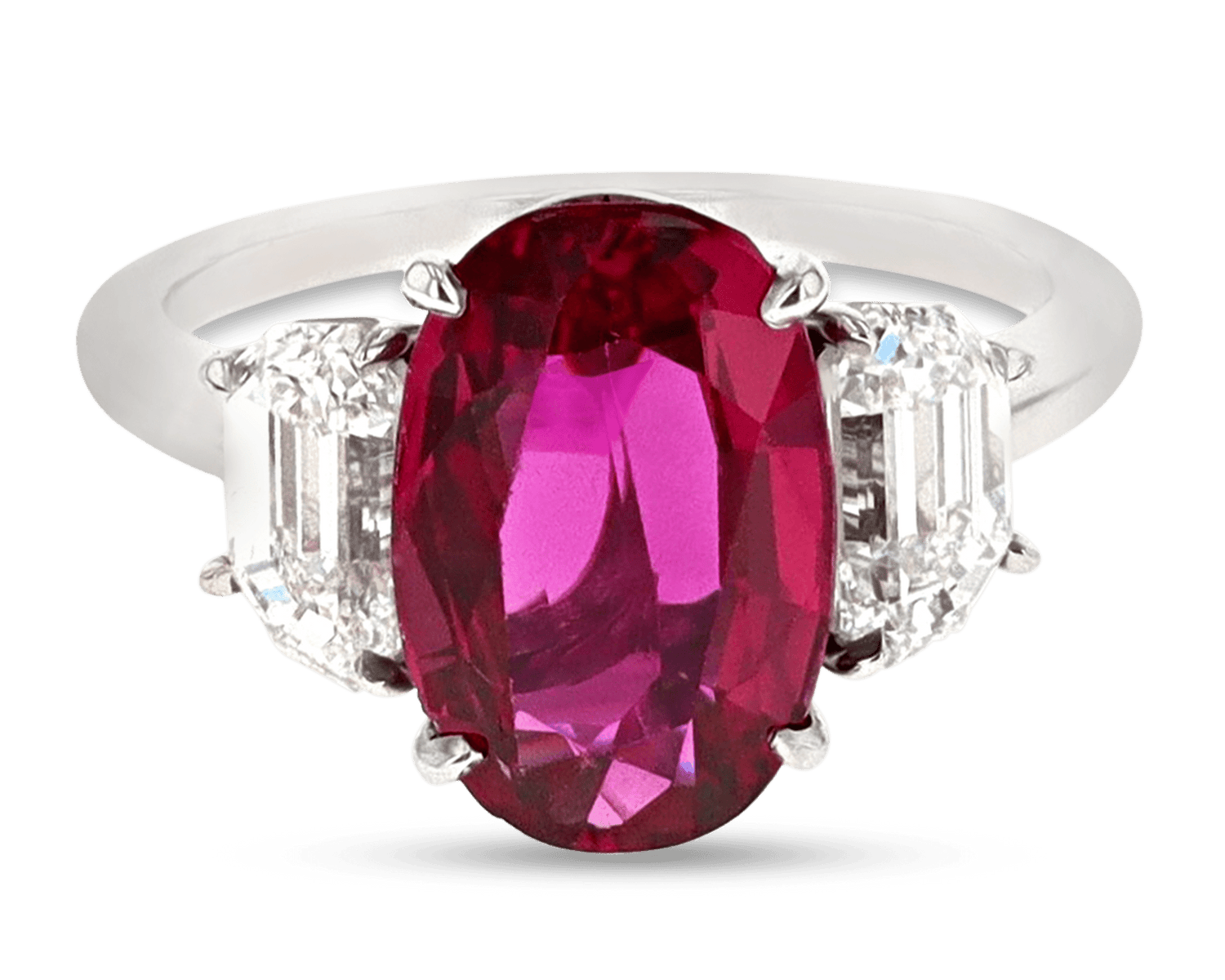 Oval Ruby Ring, 4.09 Carats