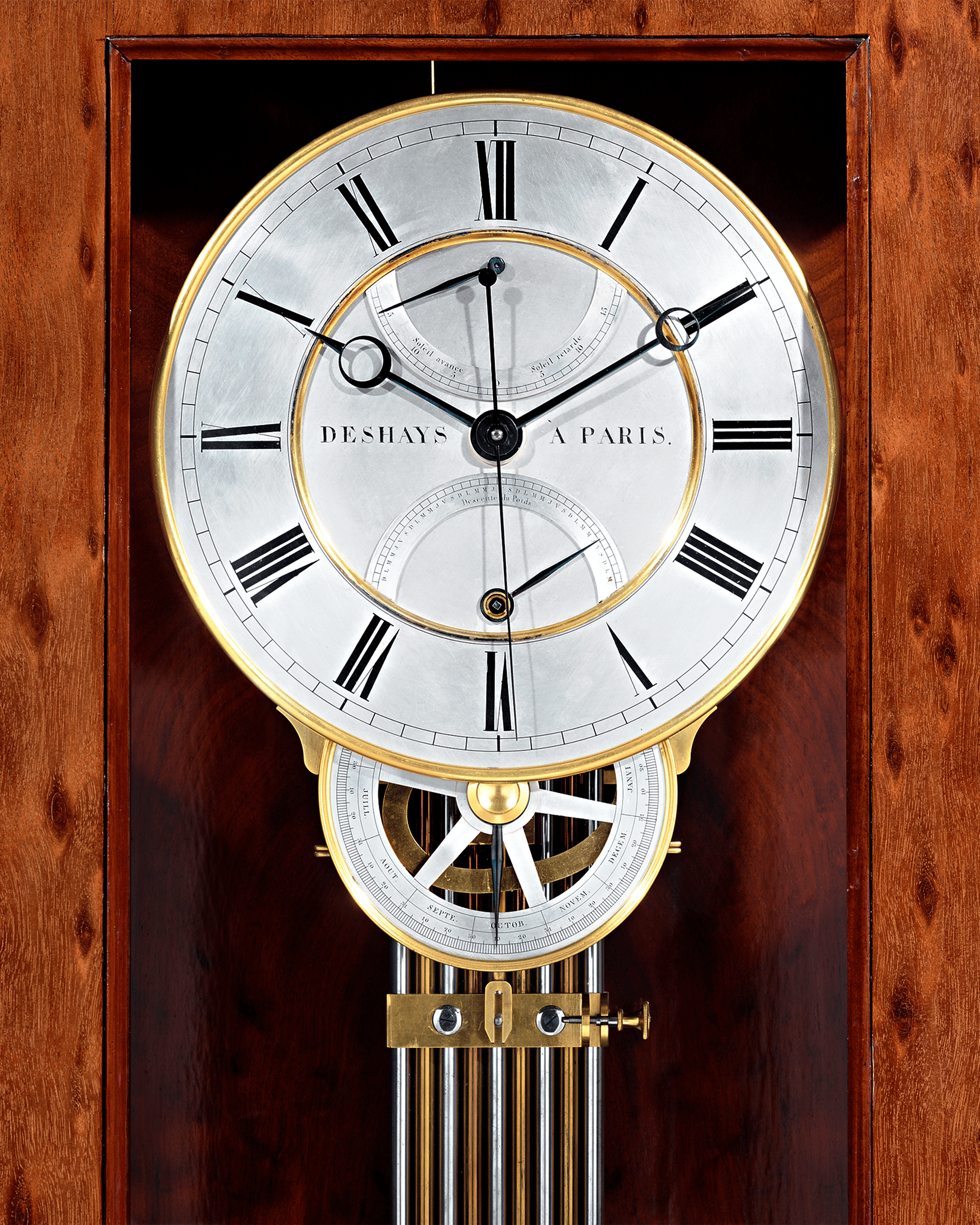 Month-Going Regulator Clock by Deshays à Paris