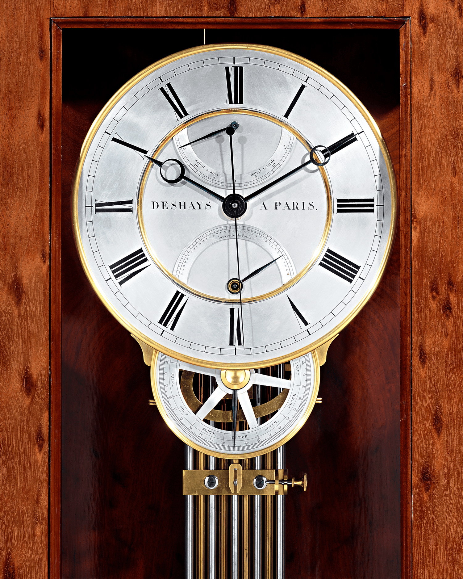 Month-Going Regulator Clock by Deshays à Paris