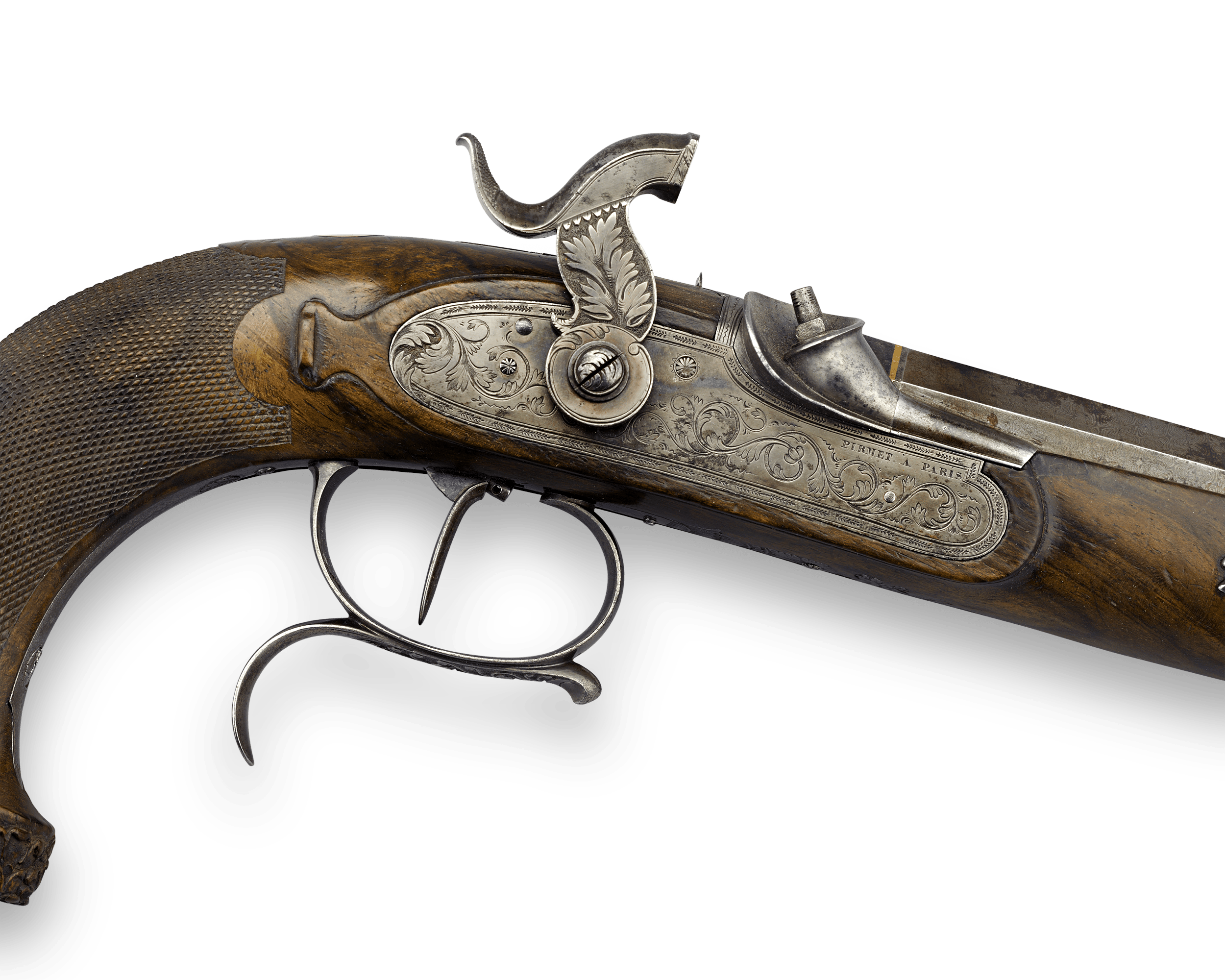 Cased Percussion Pistols by Pirmet à Paris