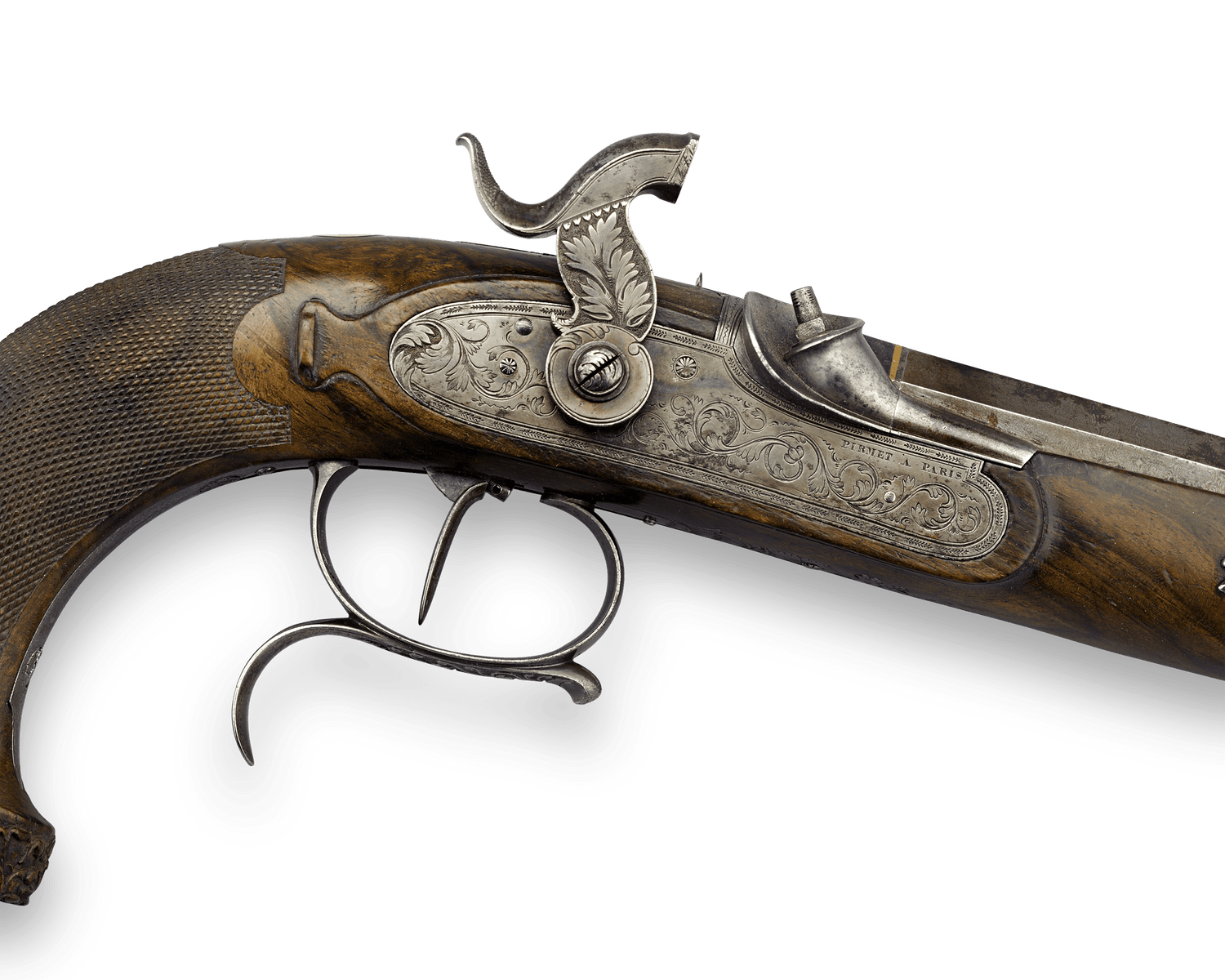 Cased Percussion Pistols by Pirmet à Paris