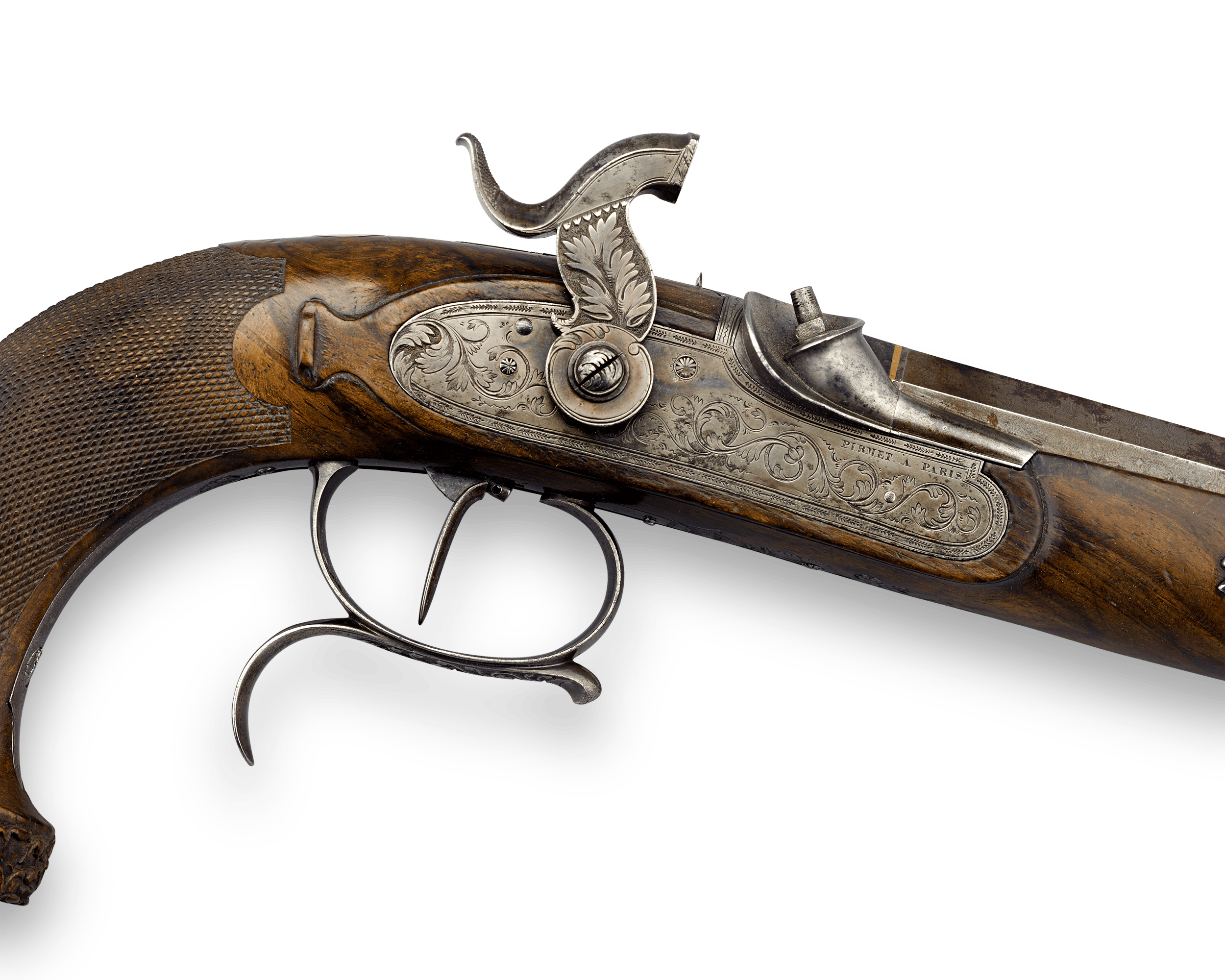 Cased Percussion Pistols by Pirmet à Paris