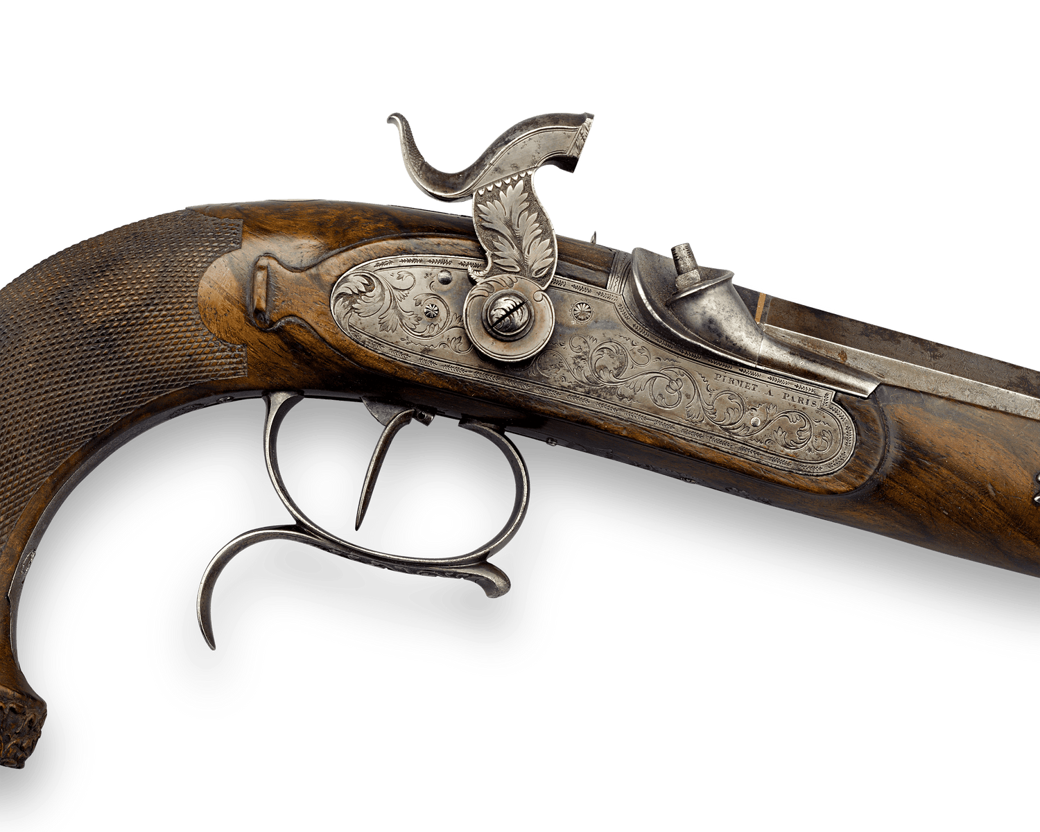 Cased Percussion Pistols by Pirmet à Paris