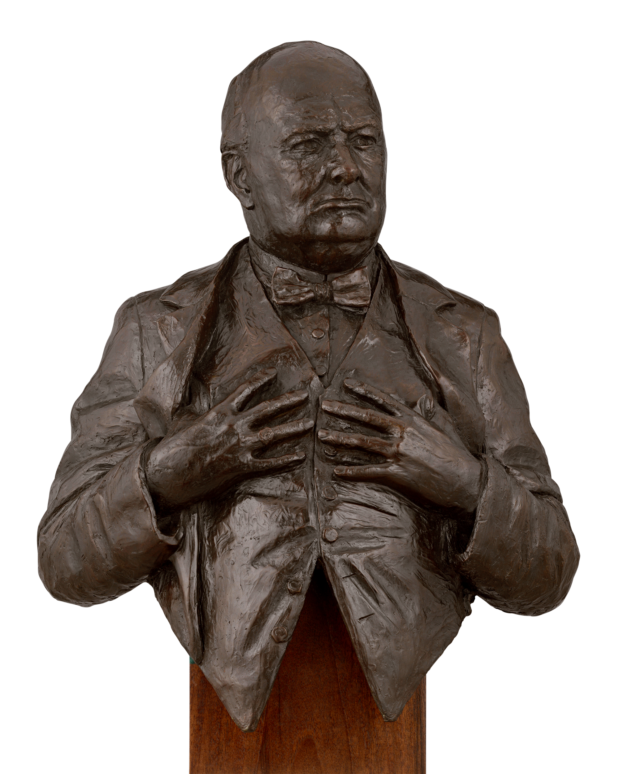 Churchill Bronze Bust by Vivien Mallock 9/12