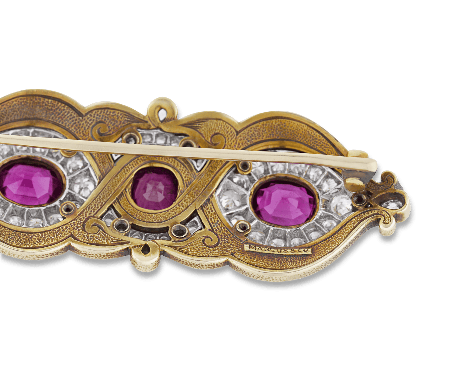 Marcus & Co. Burma Pink Sapphire Brooch