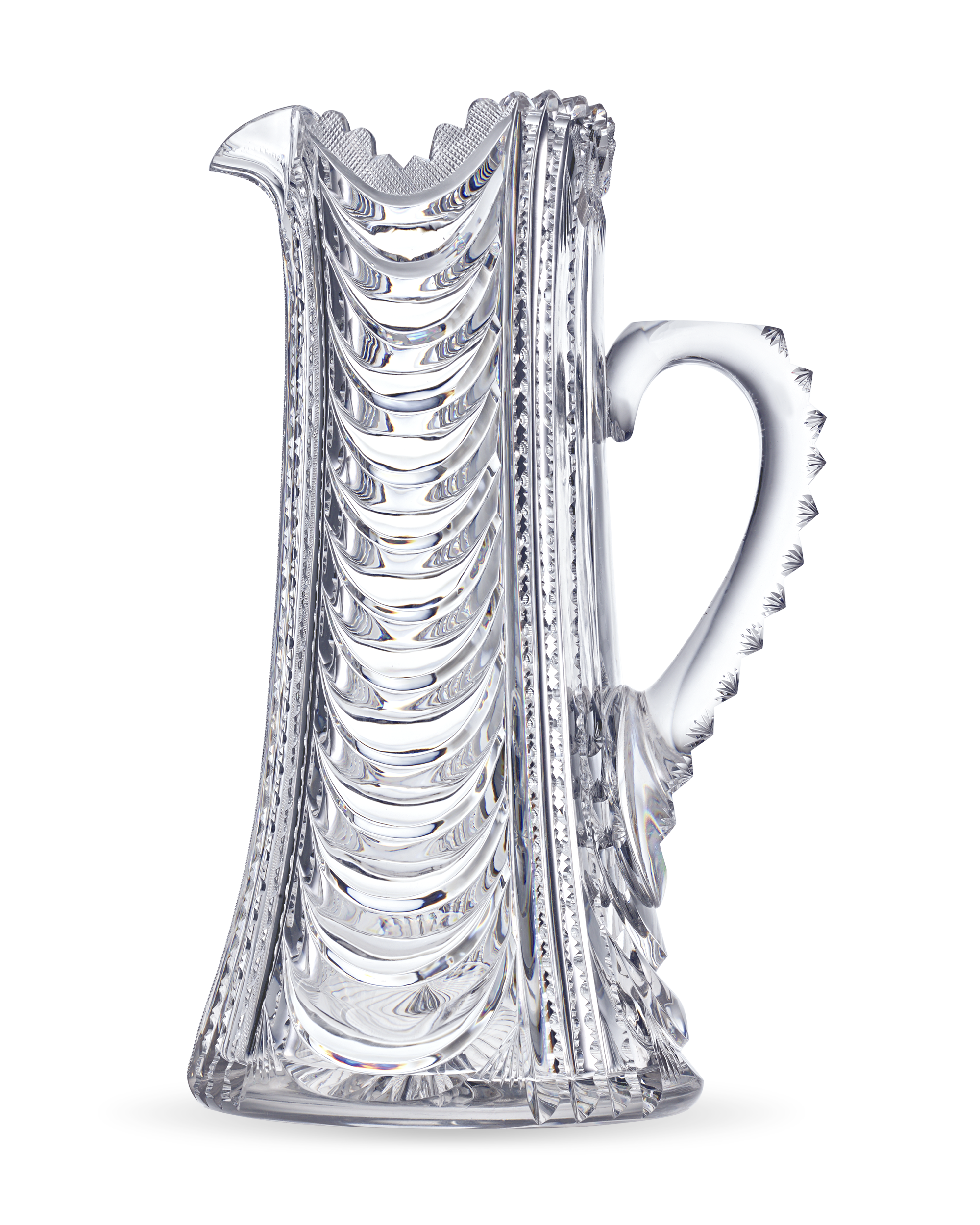 Morello Pattern Cut Glass Pitcher by Libbey