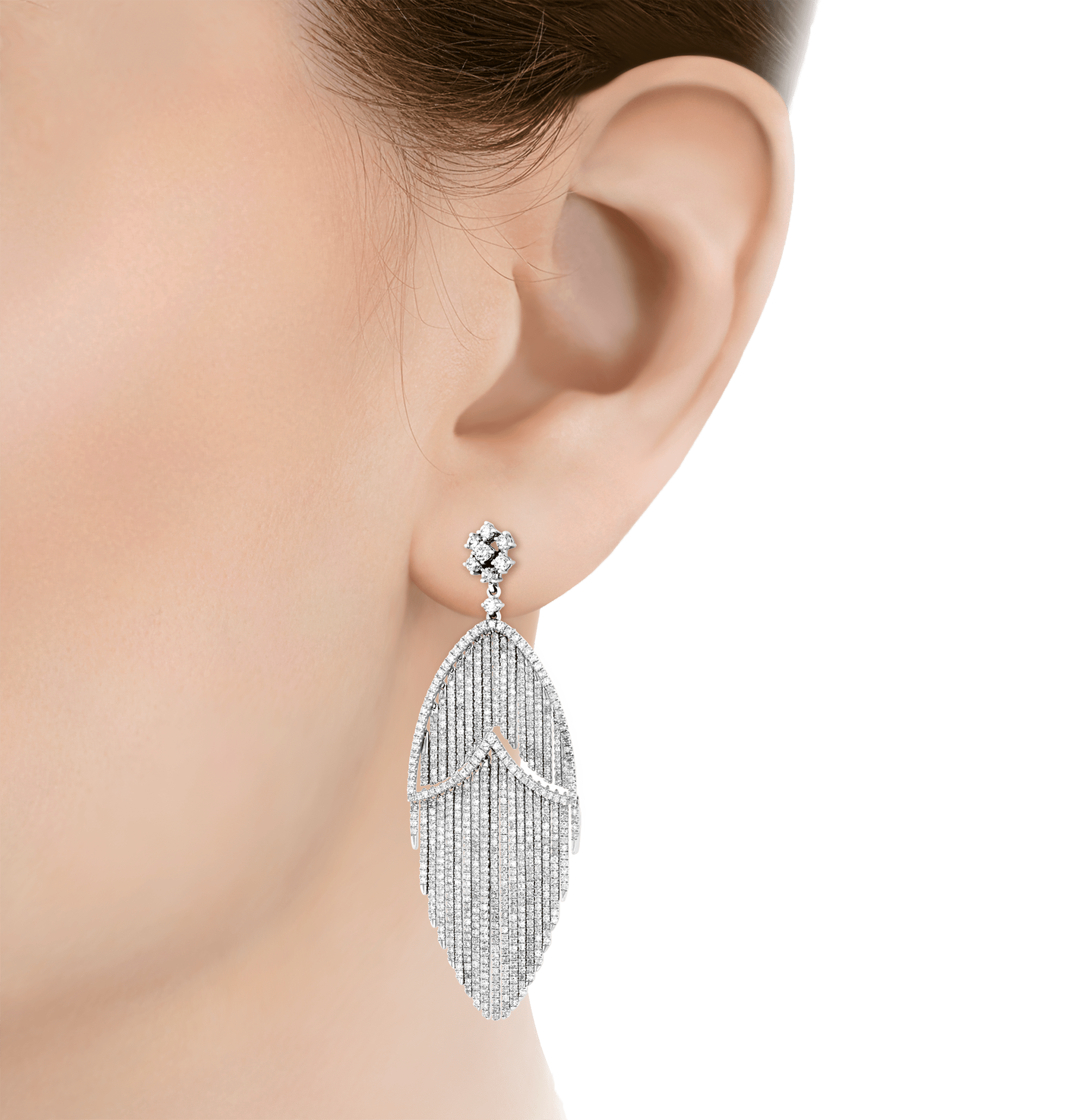 Diamond Earrings, 5.74 carats