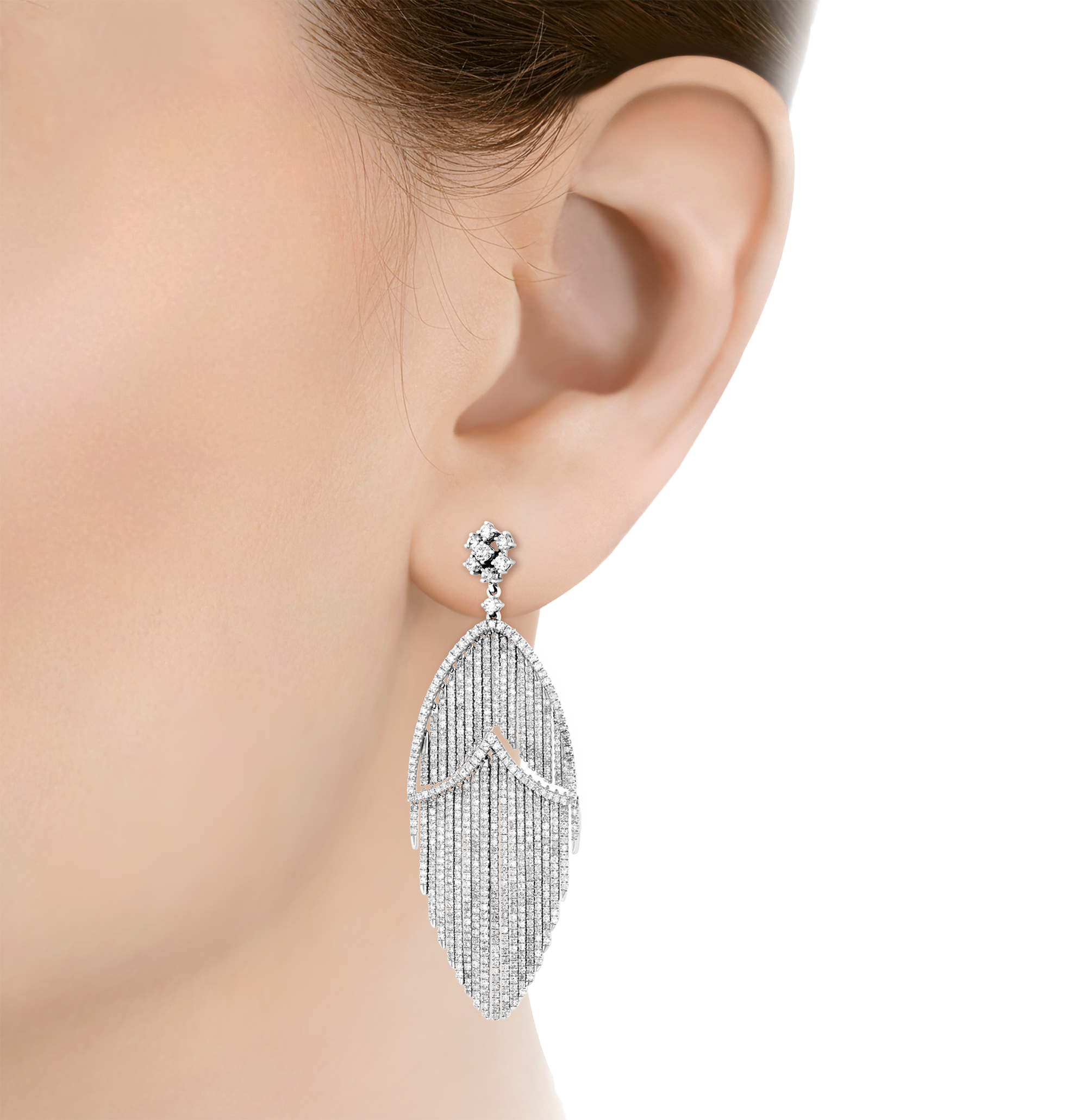 Diamond Earrings, 5.74 carats