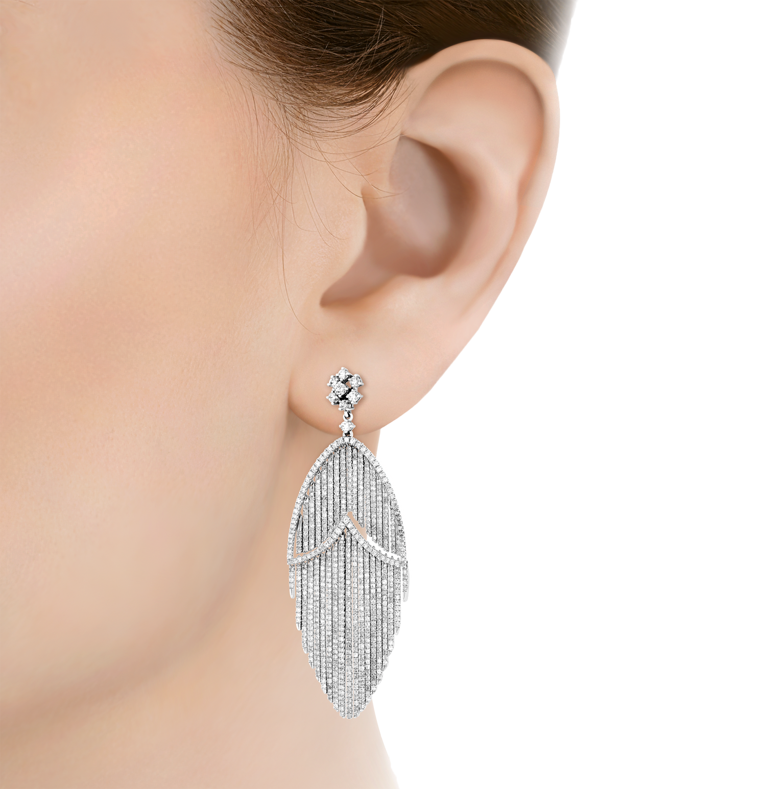 Diamond Earrings, 5.74 carats
