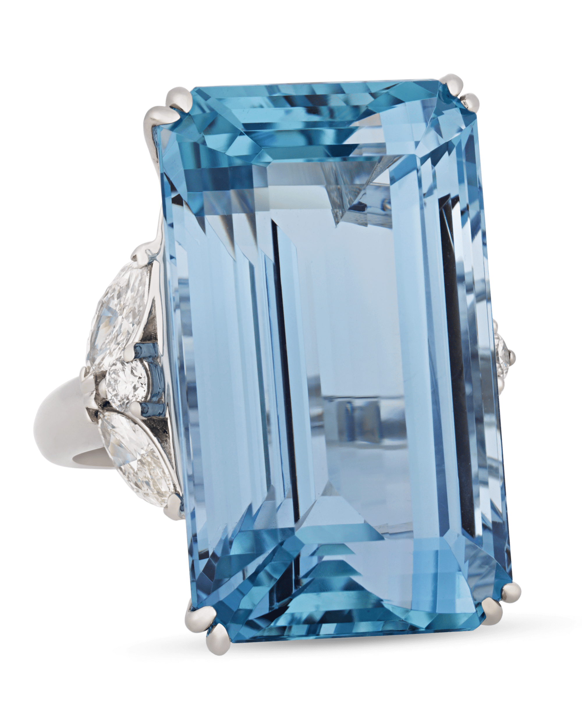 Emerald-Cut Aquamarine Ring, 43.37 Carats