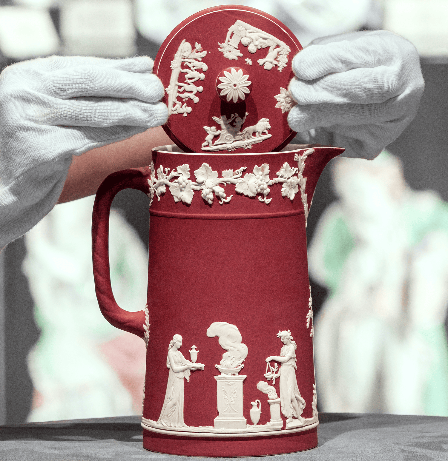 Wedgwood Crimson Jasperware Pitcher