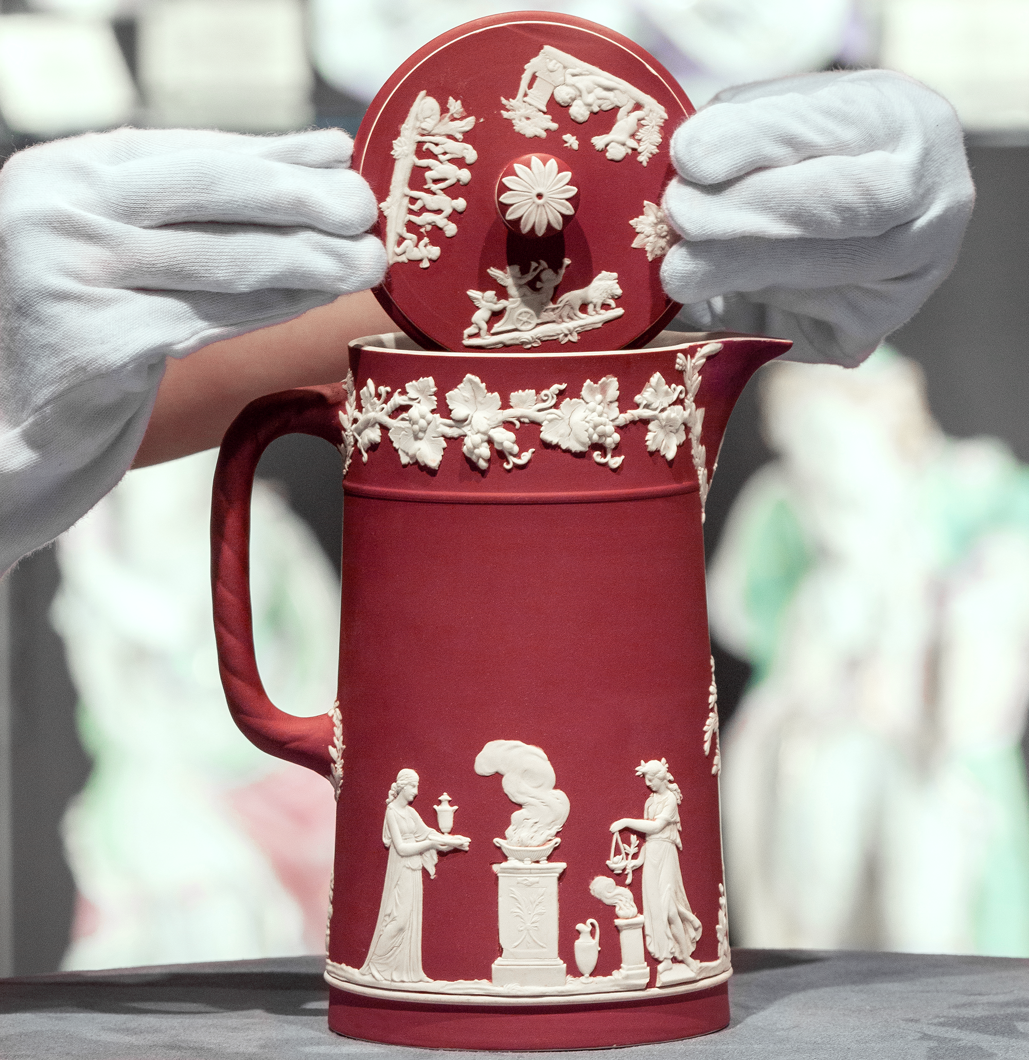 Wedgwood Crimson Jasperware Pitcher