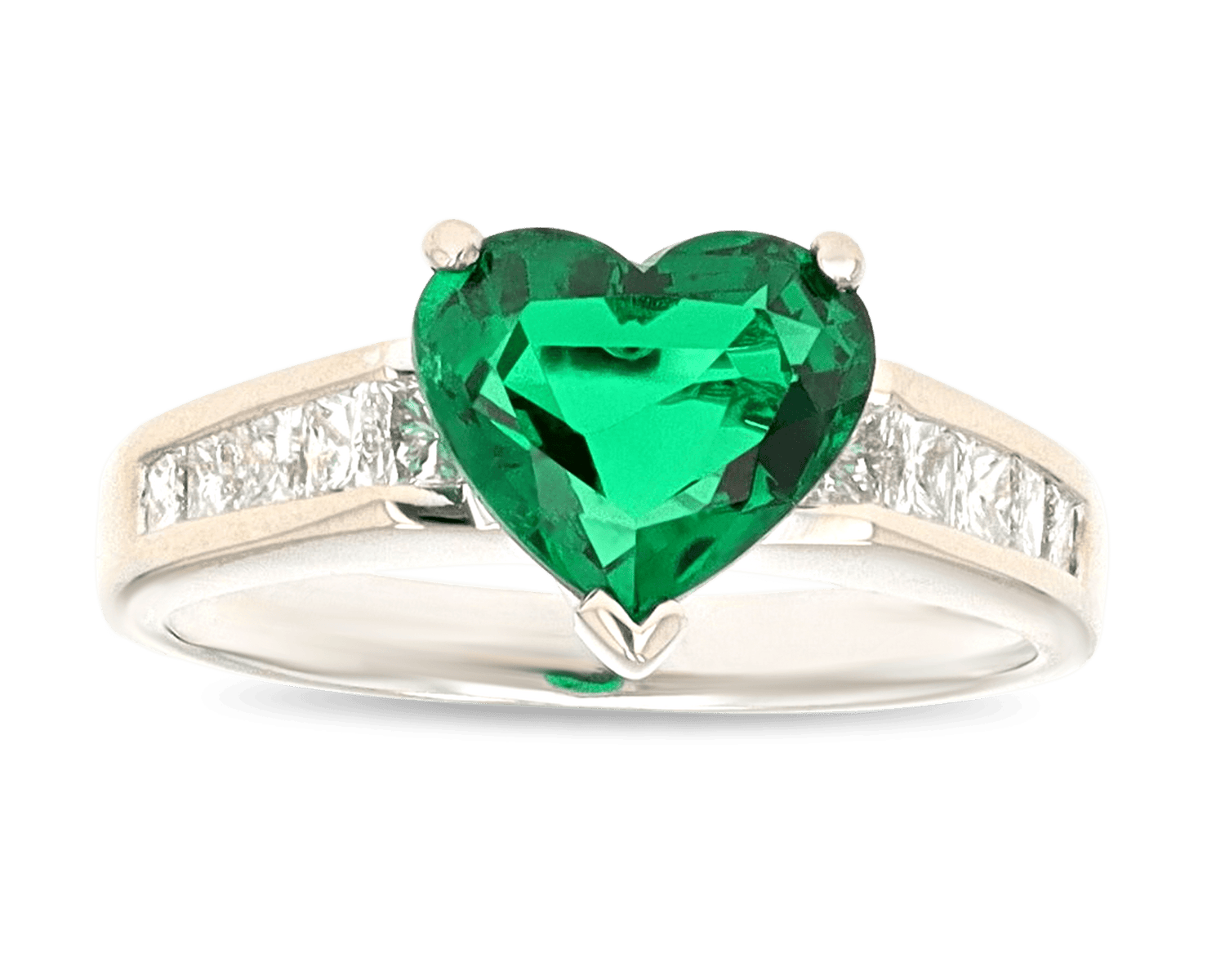 Heart-Shaped Emerald Ring, 1.97 Carats