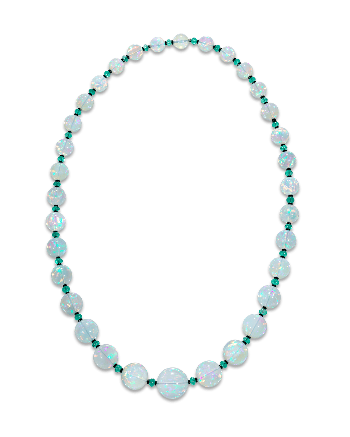 Graduated Ethiopian Opal Necklace, 436.00 Carats