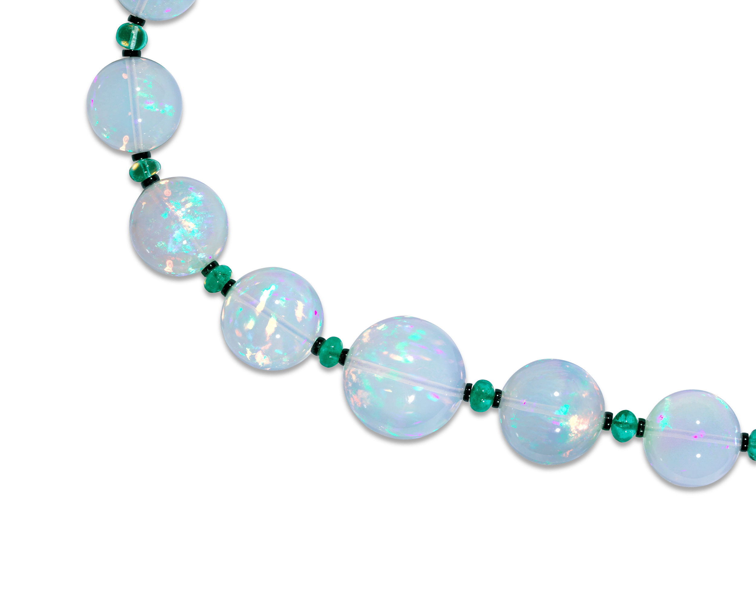 Graduated Ethiopian Opal Necklace, 436.00 Carats