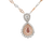Fancy Orangey-Pink Diamond Necklace, 0.84 Carat