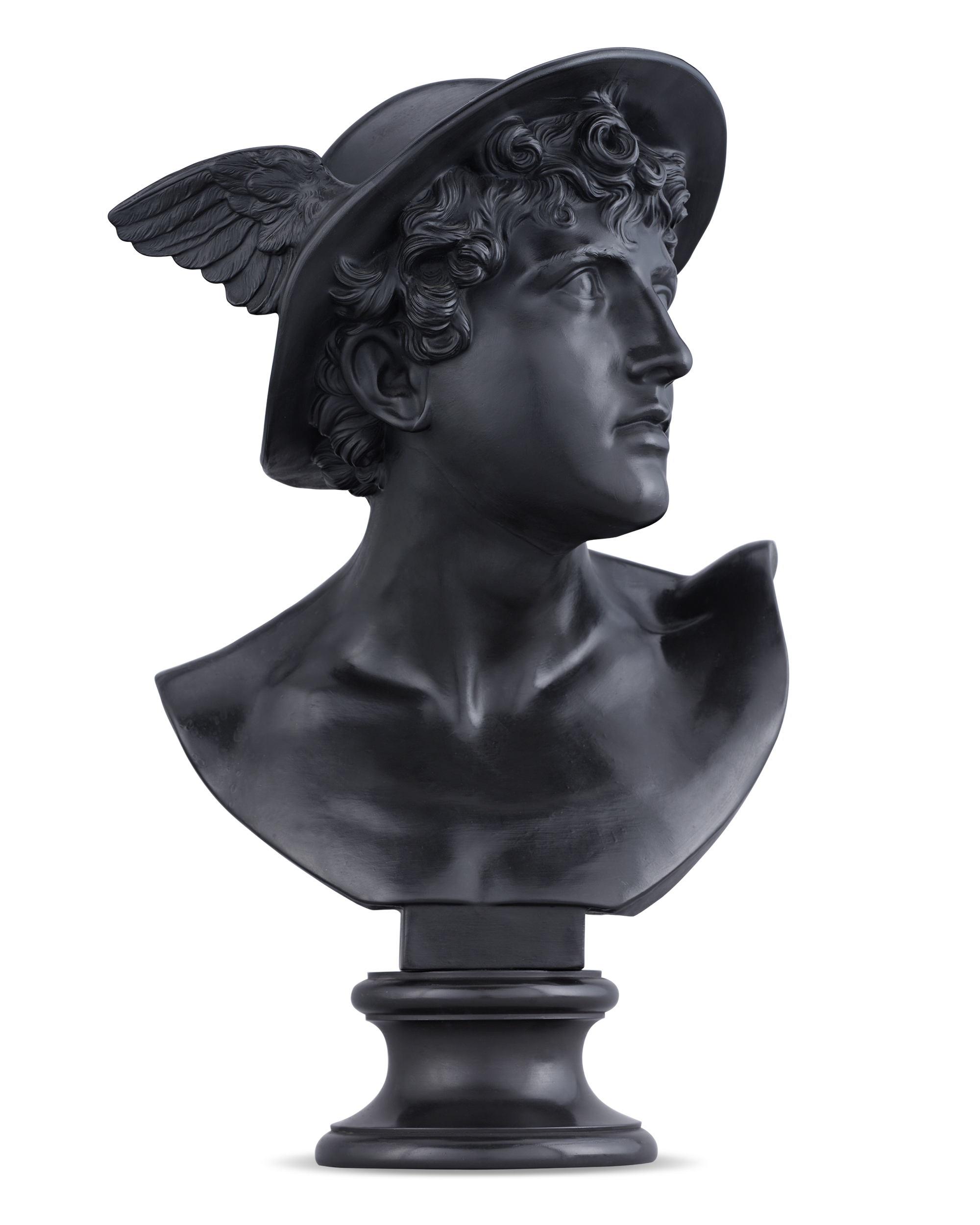 Wedgwood Black Basalt Bust of Mercury