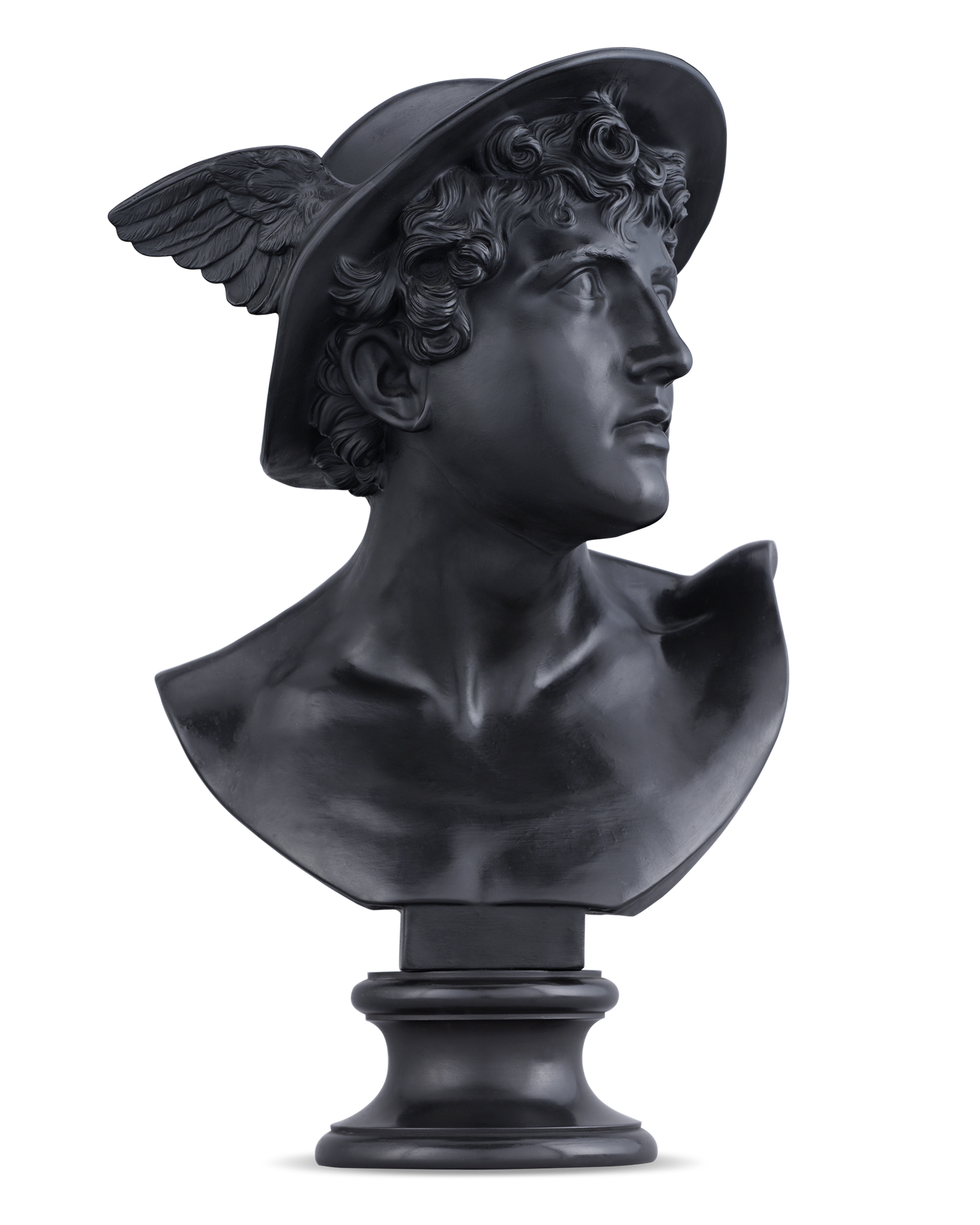 Wedgwood Black Basalt Bust of Mercury