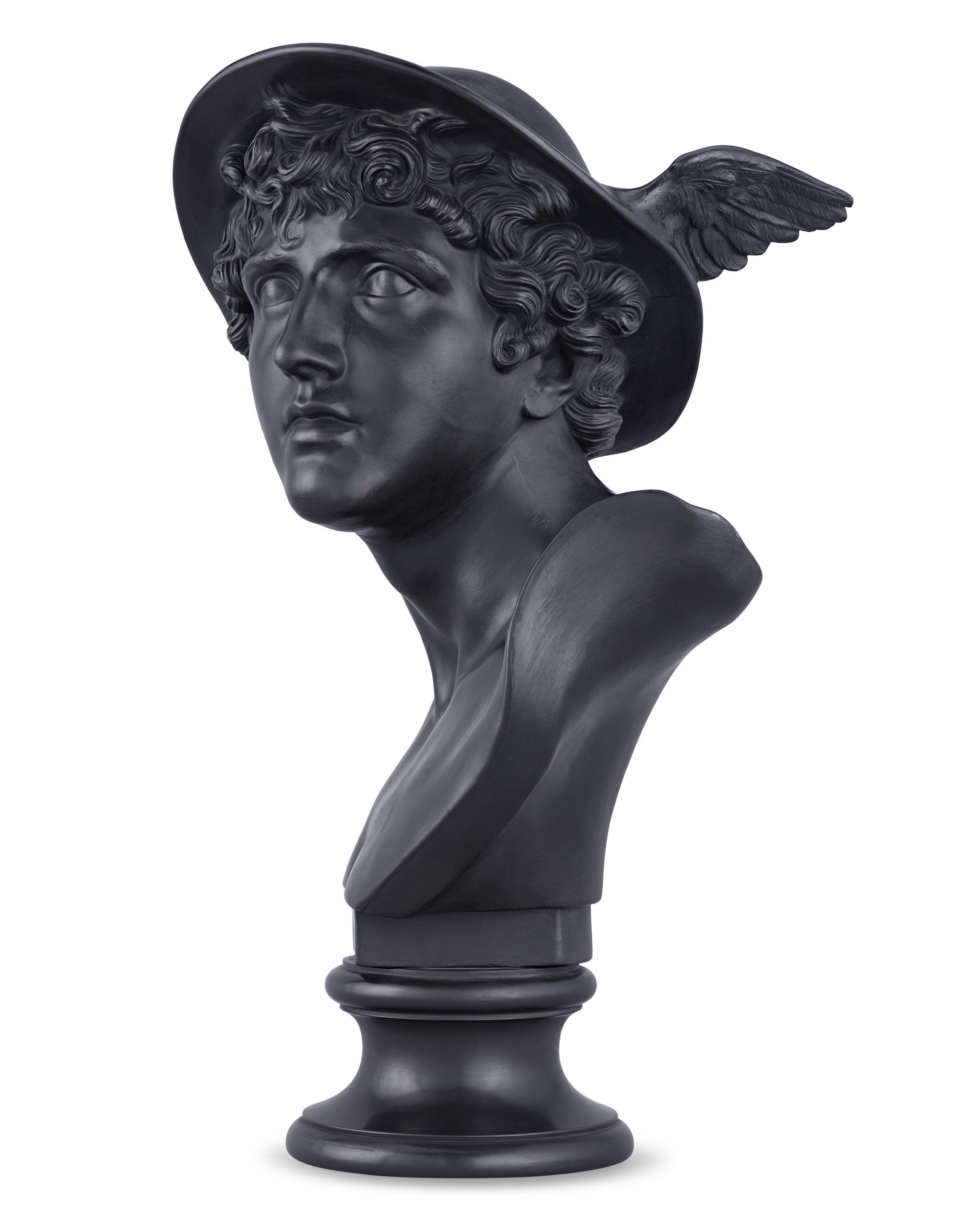 Wedgwood Black Basalt Bust of Mercury