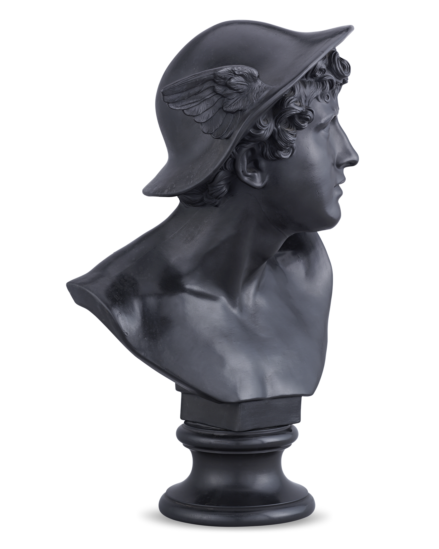 Wedgwood Black Basalt Bust of Mercury