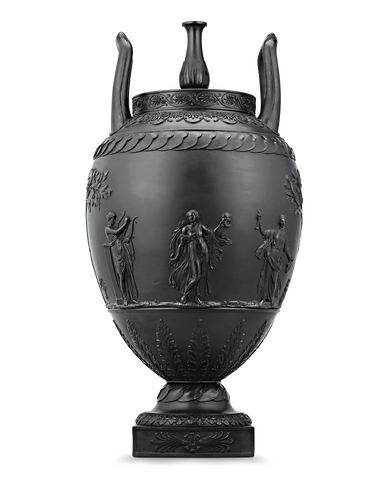 Wedgwood Black Basalt Two-Handled Vase