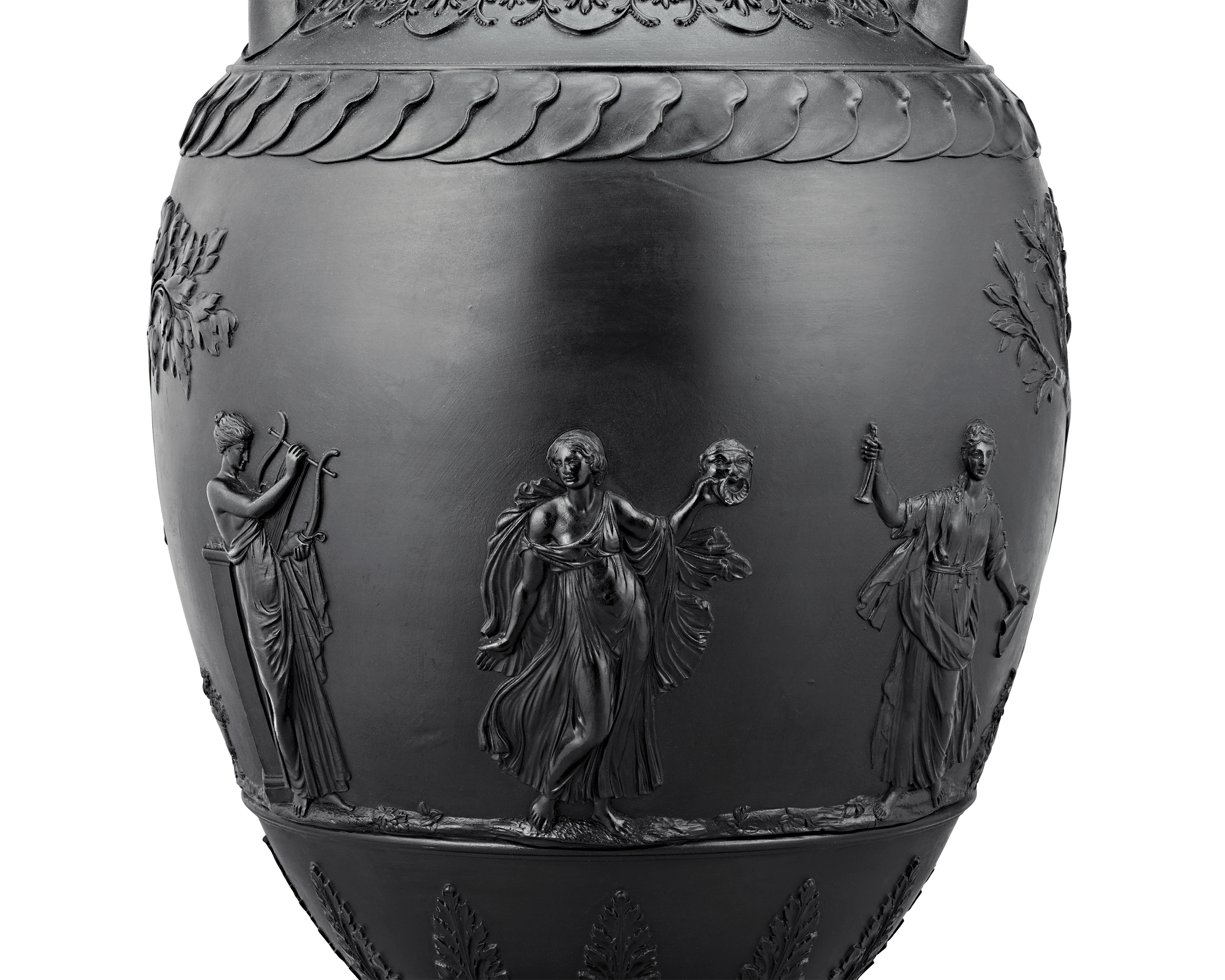 Wedgwood Black Basalt Two-Handled Vase