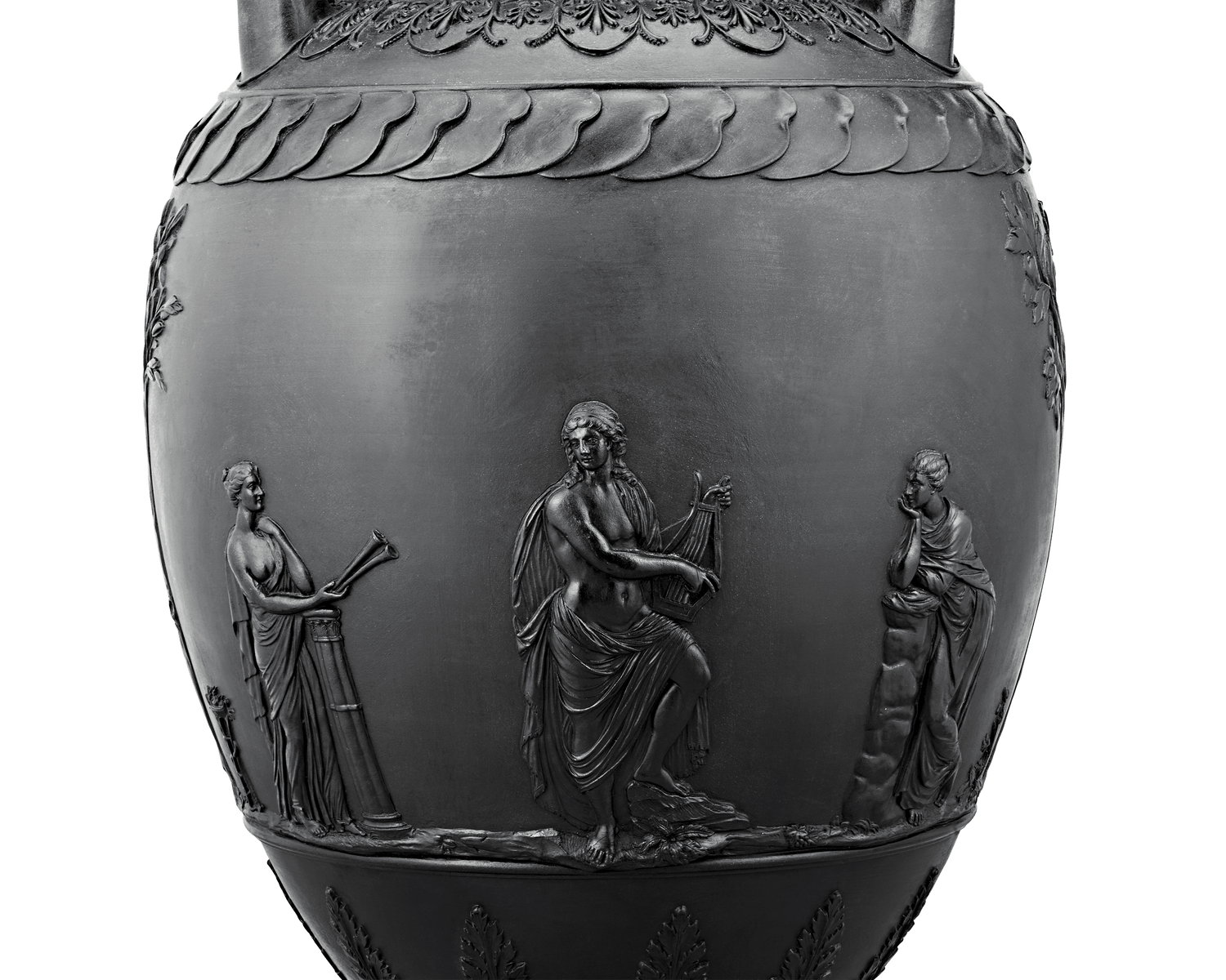 Wedgwood Black Basalt Two-Handled Vase