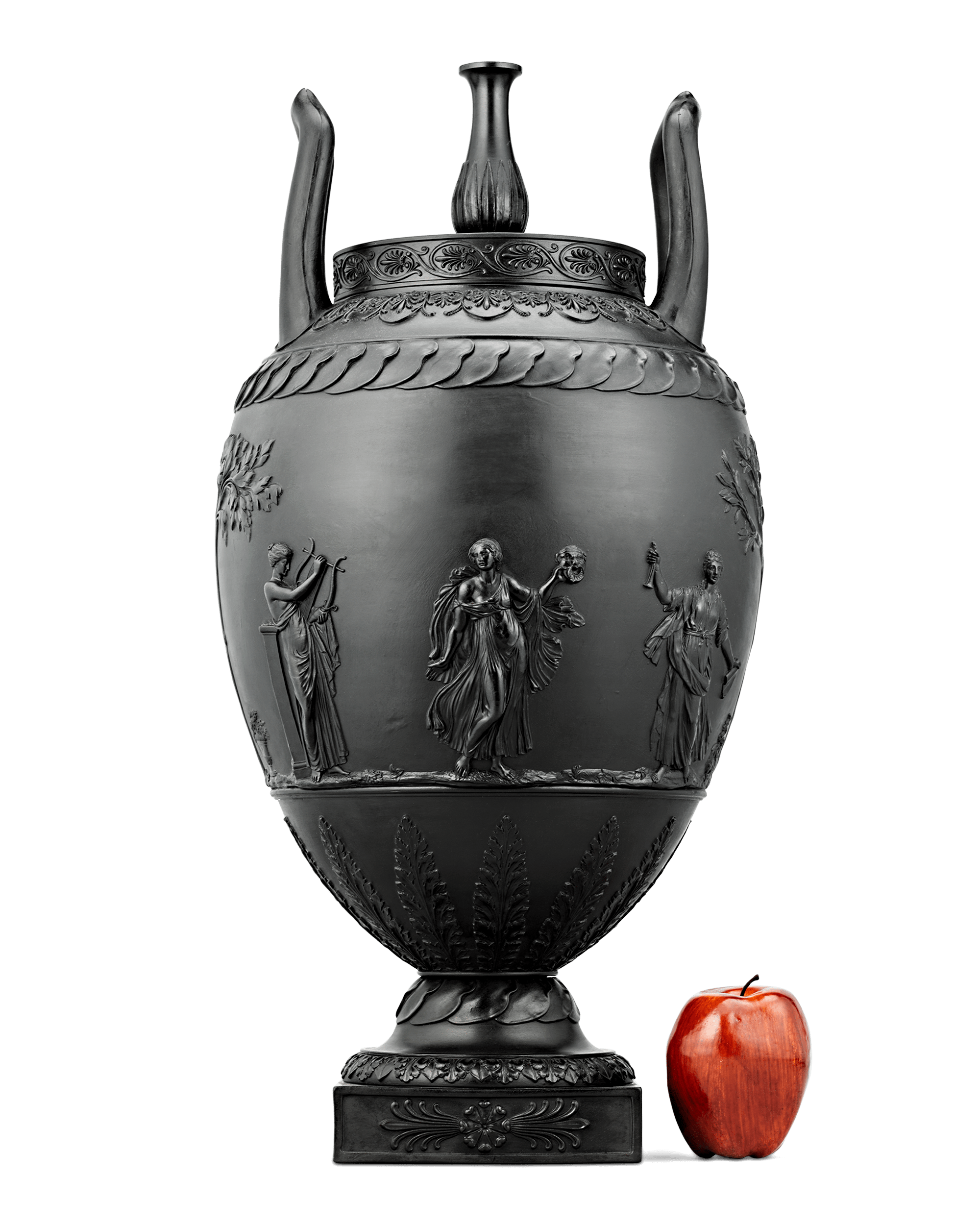 Wedgwood Black Basalt Two-Handled Vase