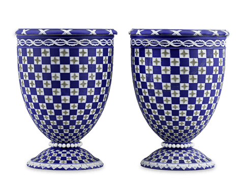 Wedgwood Tricolor Diceware Bough Pots