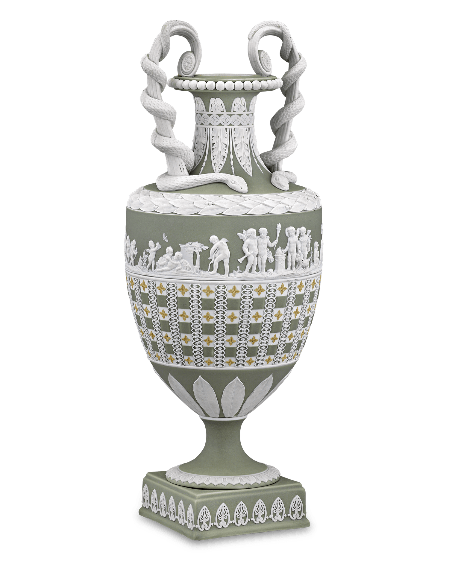 Wedgwood Diceware Snake-Handled Vase