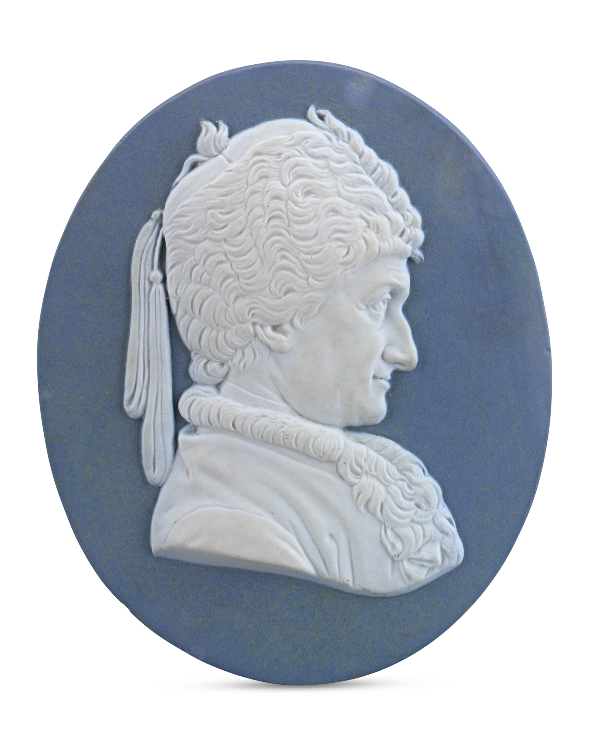 Wedgwood & Bentley Jasperware Portrait Medallion of Rousseau