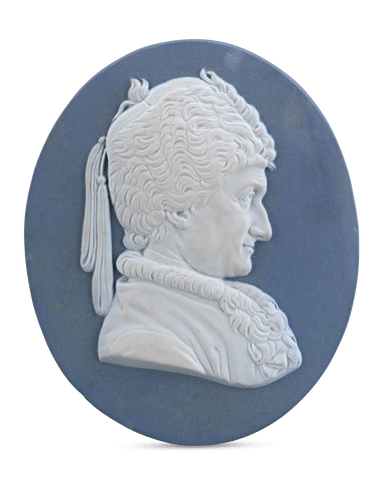 Wedgwood & Bentley Jasperware Portrait Medallion of Rousseau