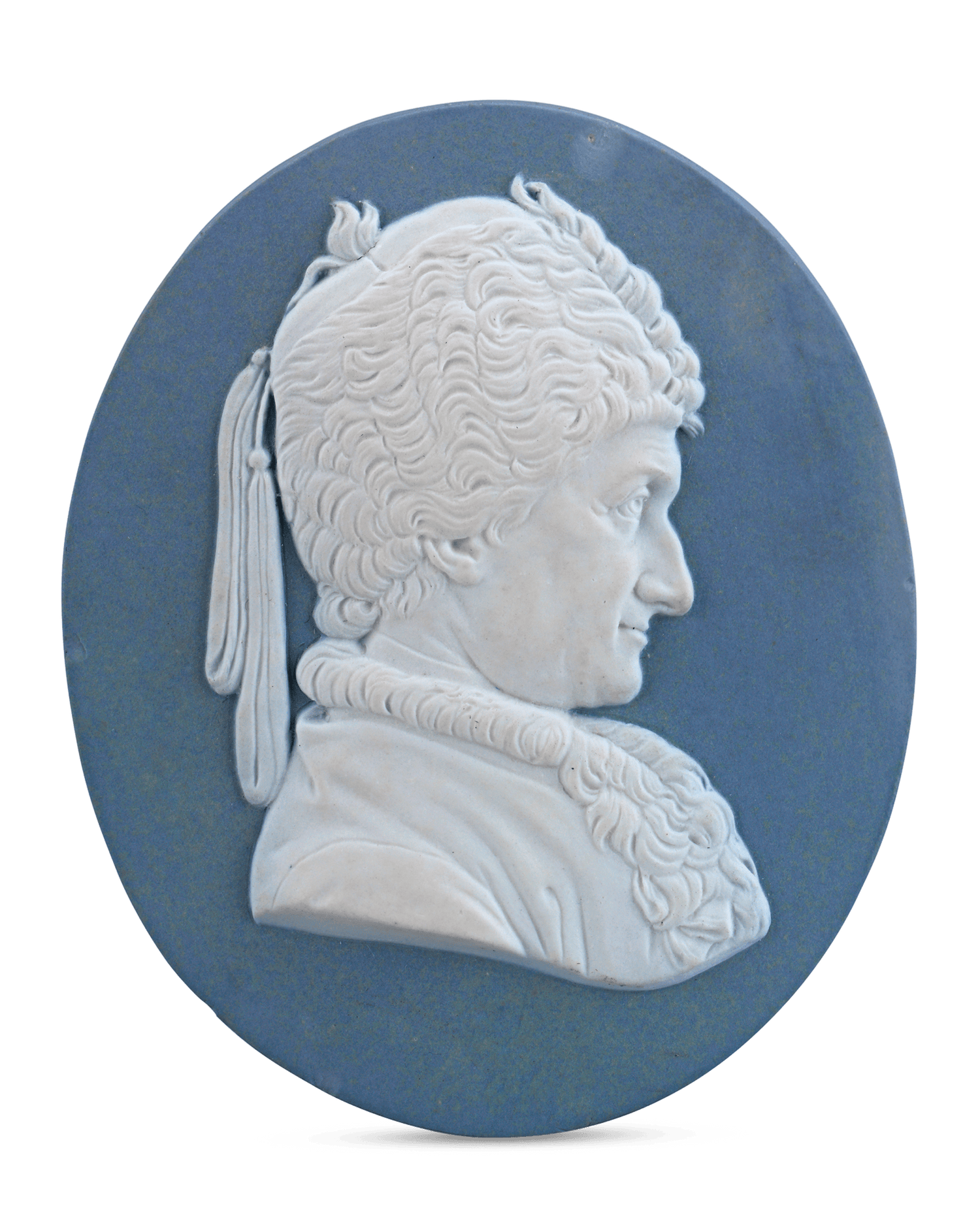 Wedgwood & Bentley Jasperware Portrait Medallion of Rousseau