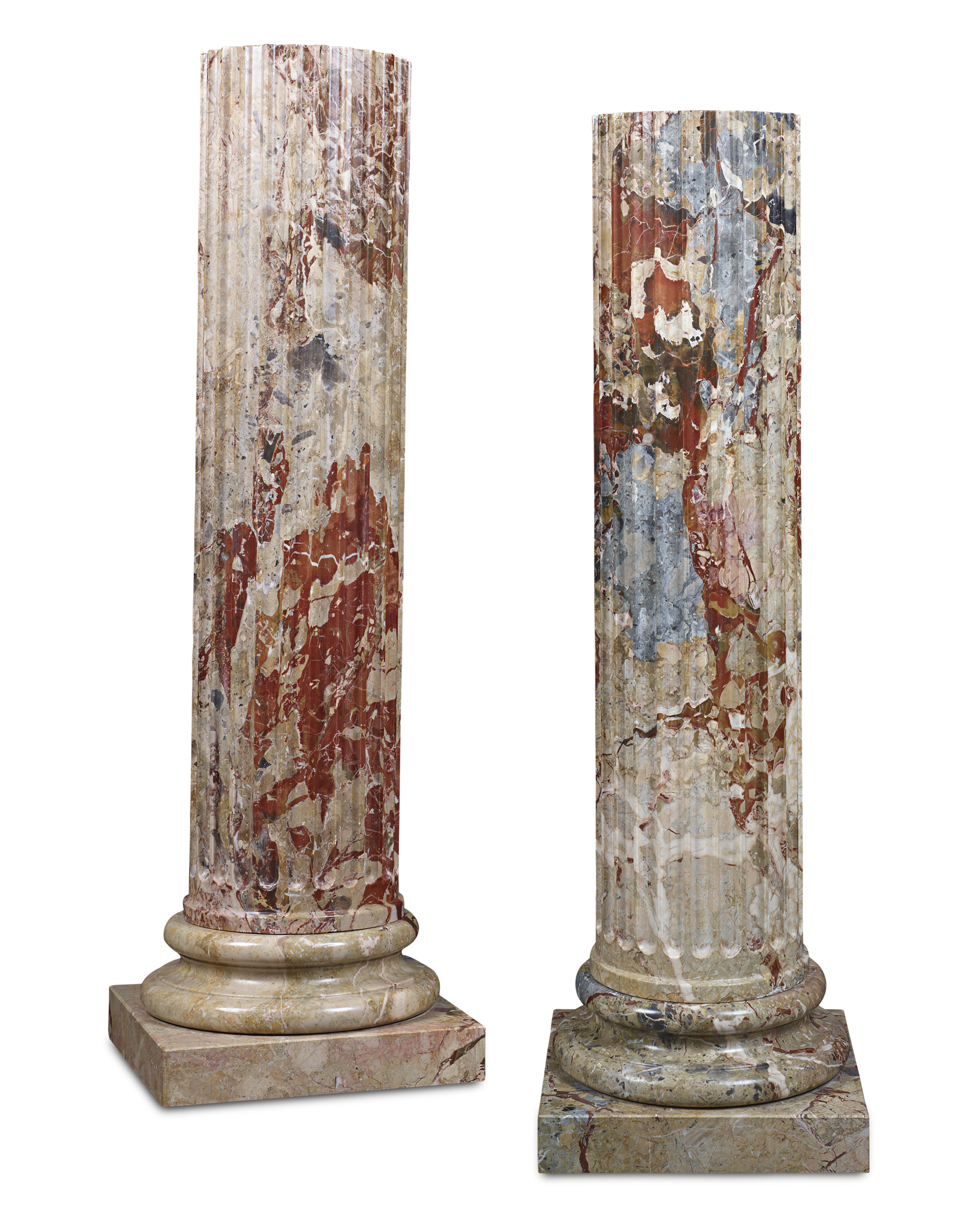 Sicilian Jasper Fluted Columns