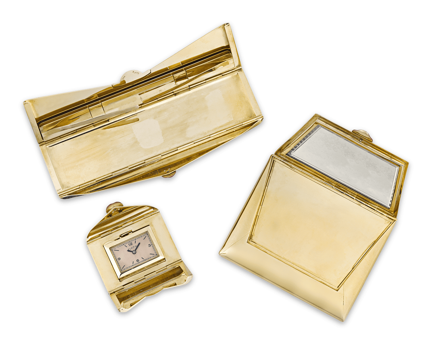 Paul Flato Gold and Enamel Compacts