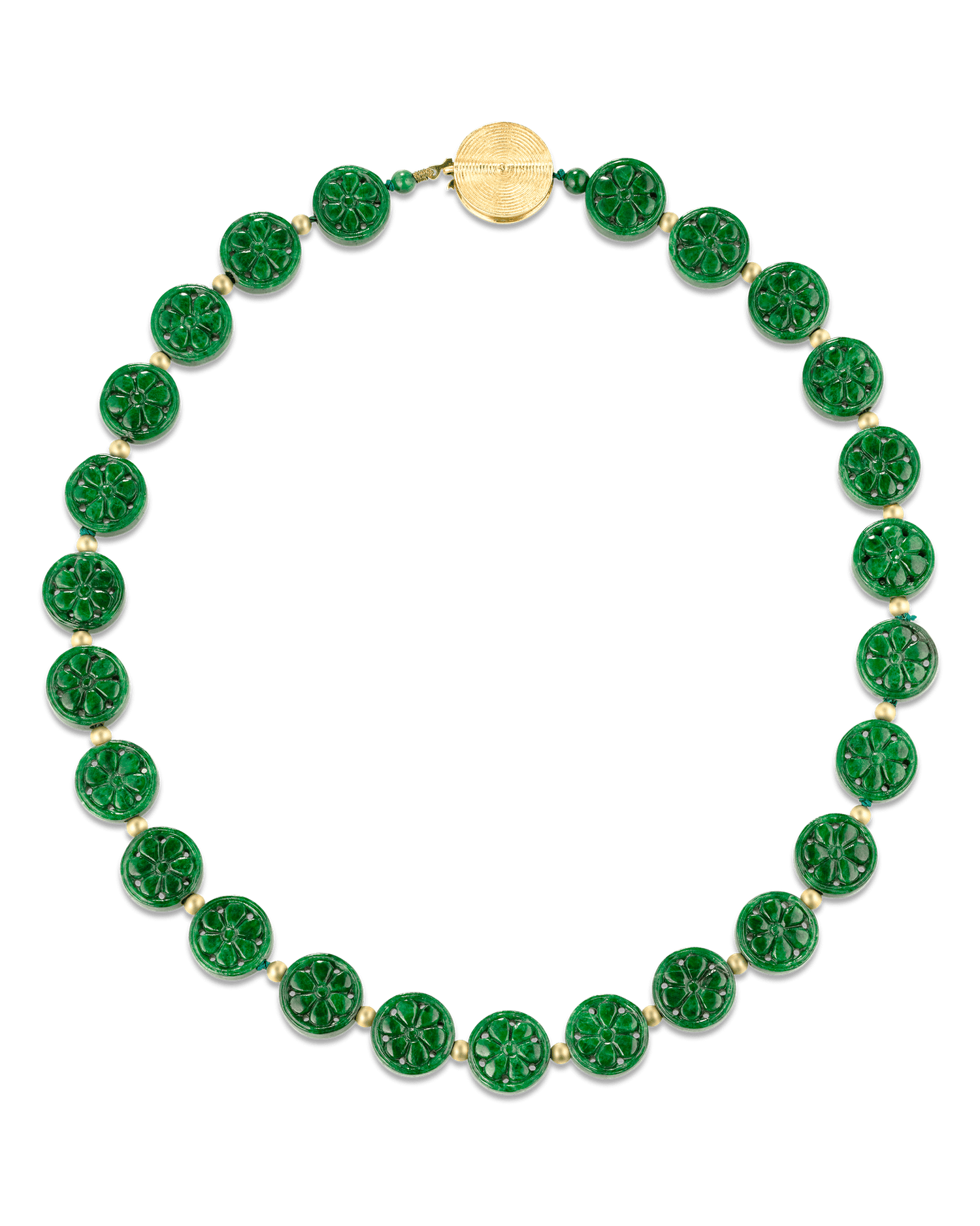 Natural Jade Button Necklace