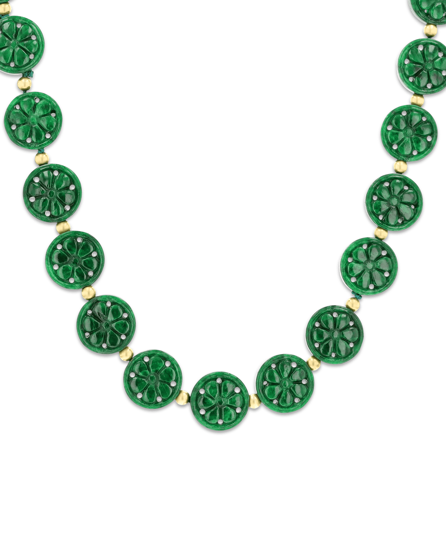 Natural Jade Button Necklace