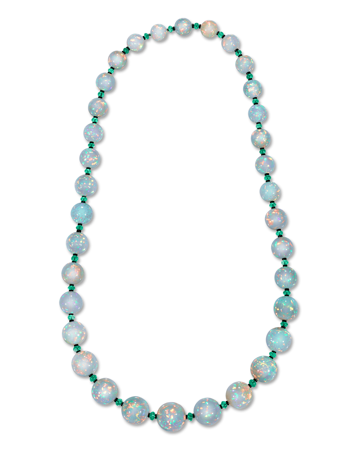 Ethiopian Opal Bead Necklace, 680.00 Carats
