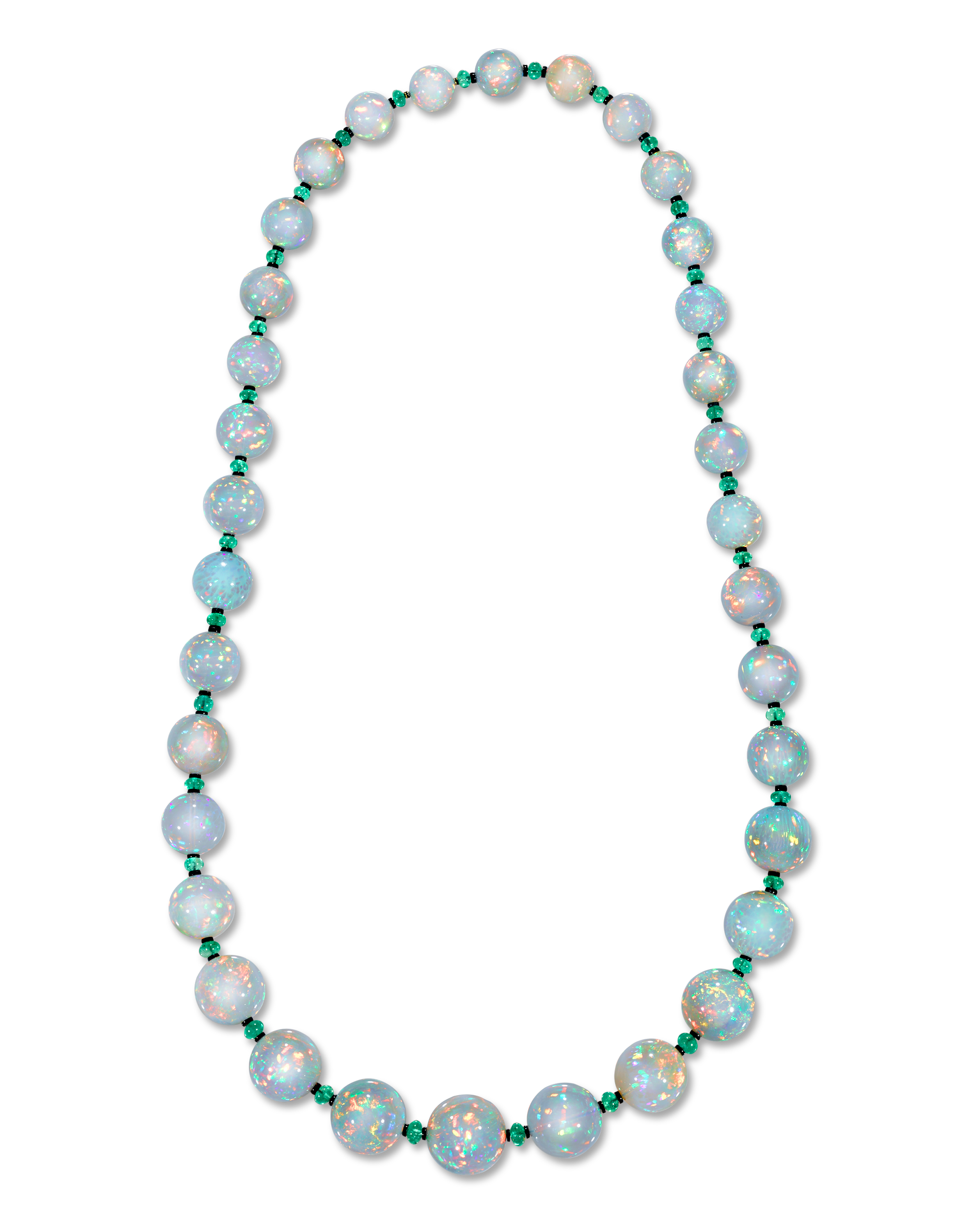 Ethiopian Opal Bead Necklace, 680.00 Carats