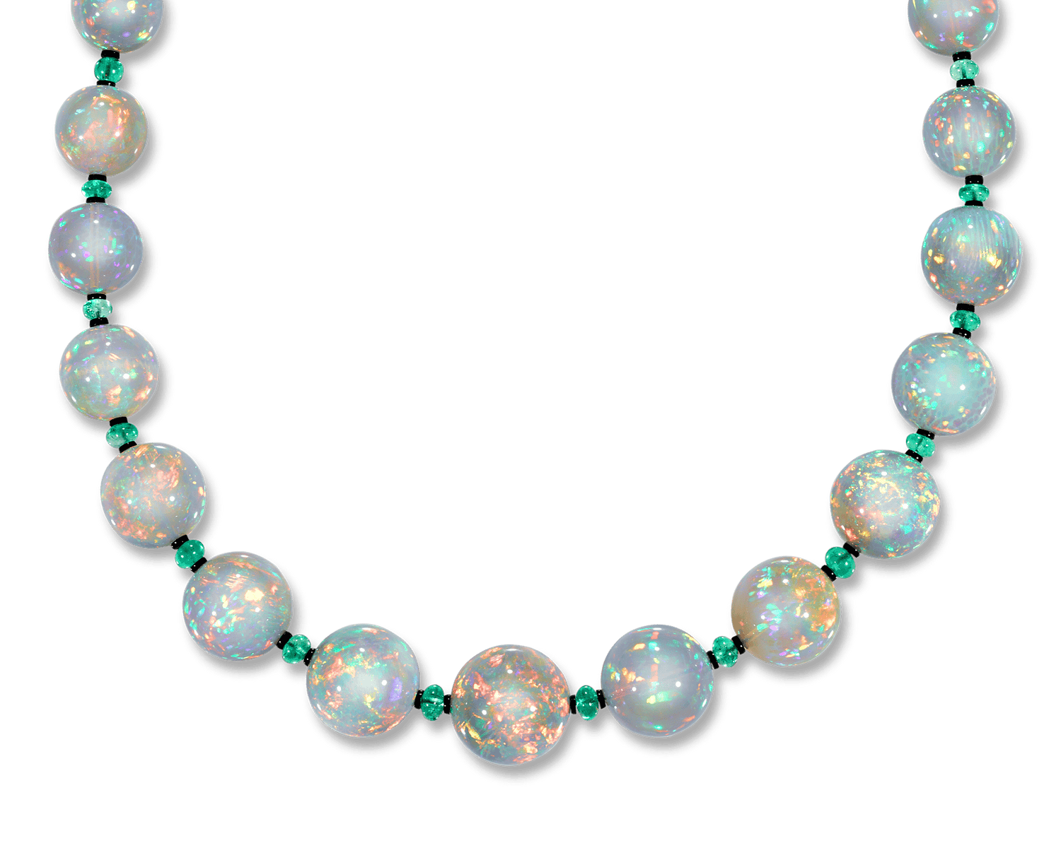 Ethiopian Opal Bead Necklace, 680.00 Carats