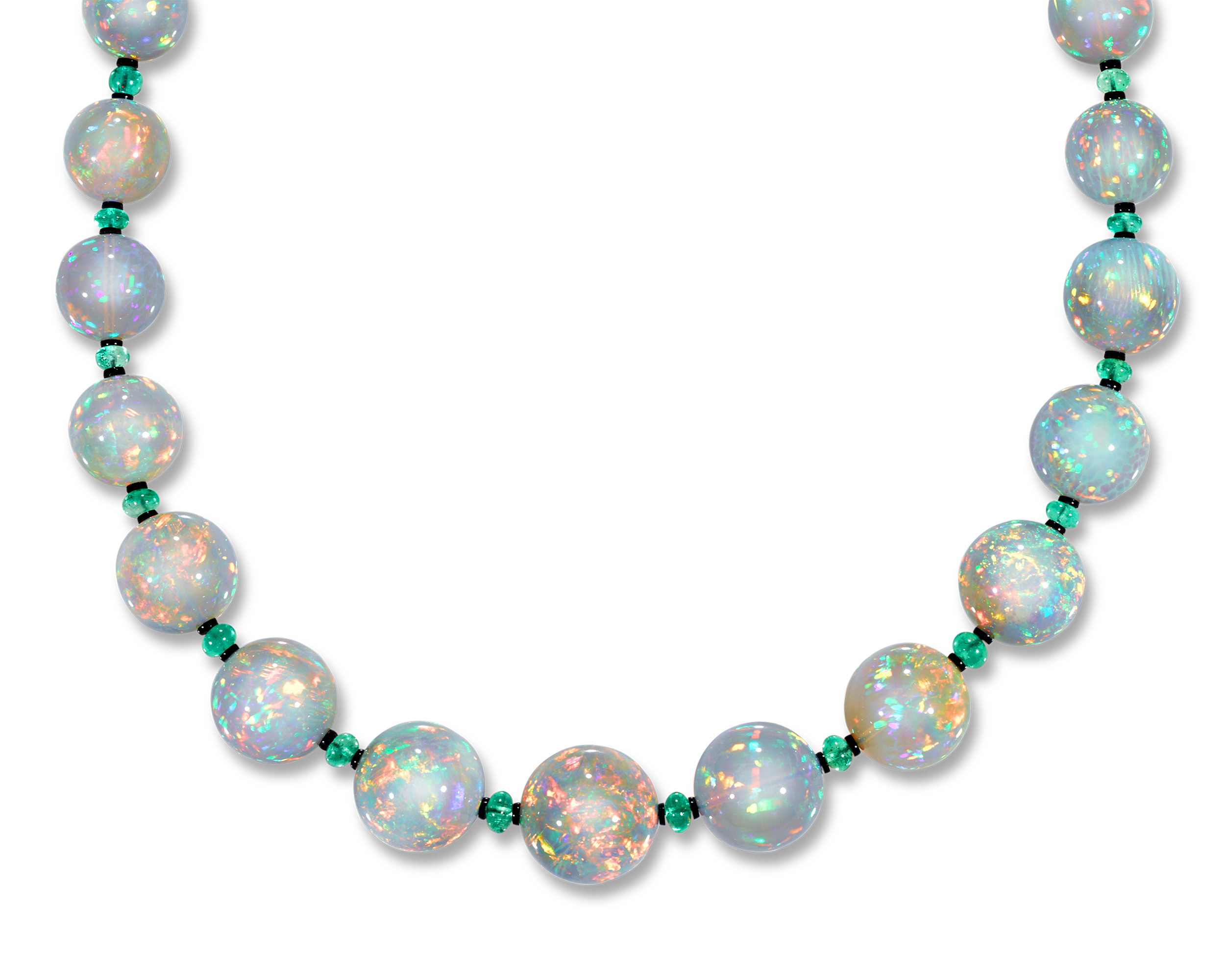 Ethiopian Opal Bead Necklace, 680.00 Carats