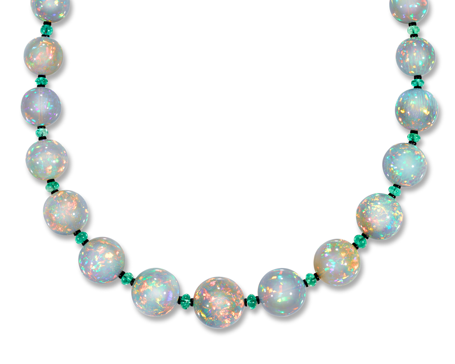 Ethiopian Opal Bead Necklace, 680.00 Carats