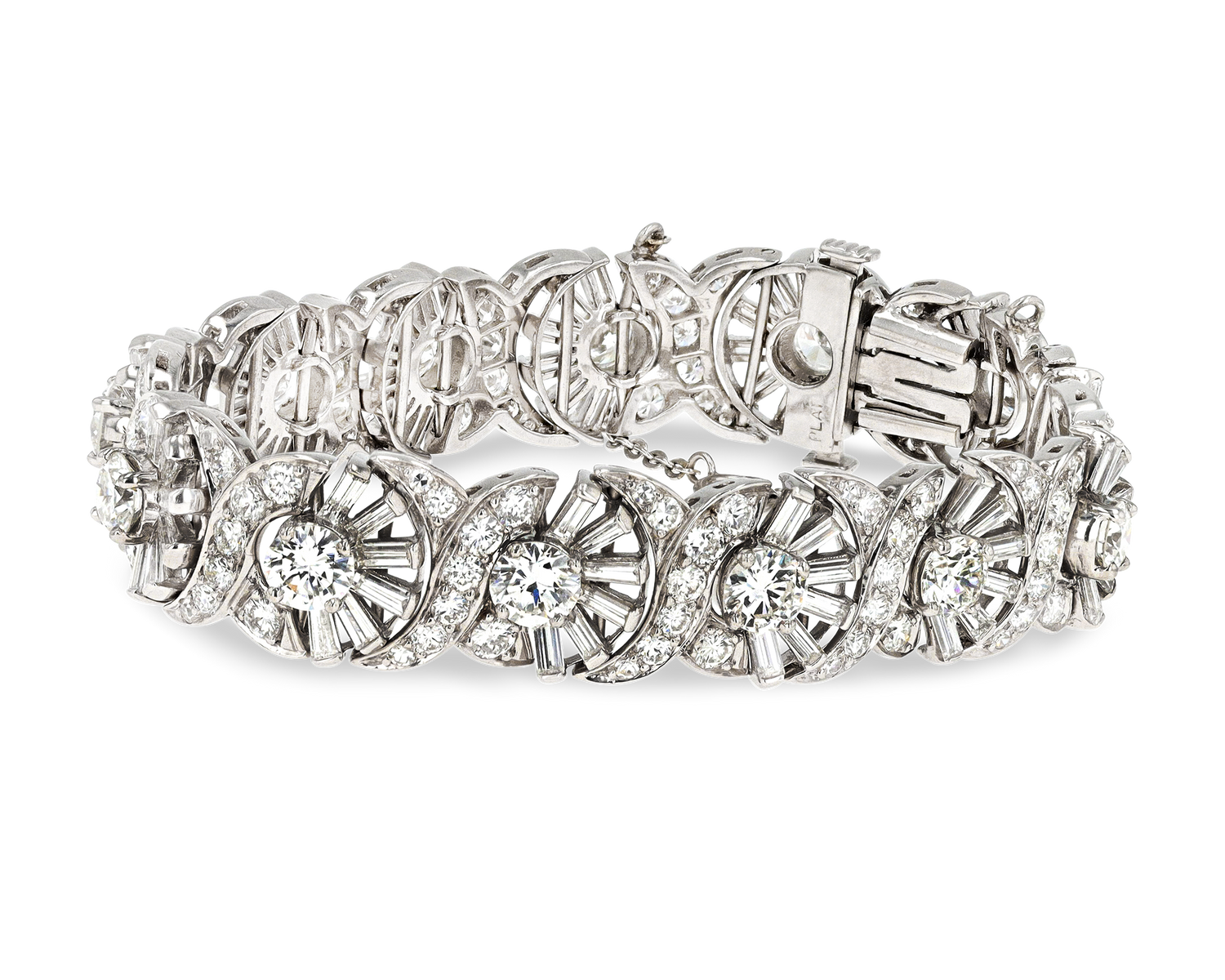 Baguette and Round Diamond Bracelet