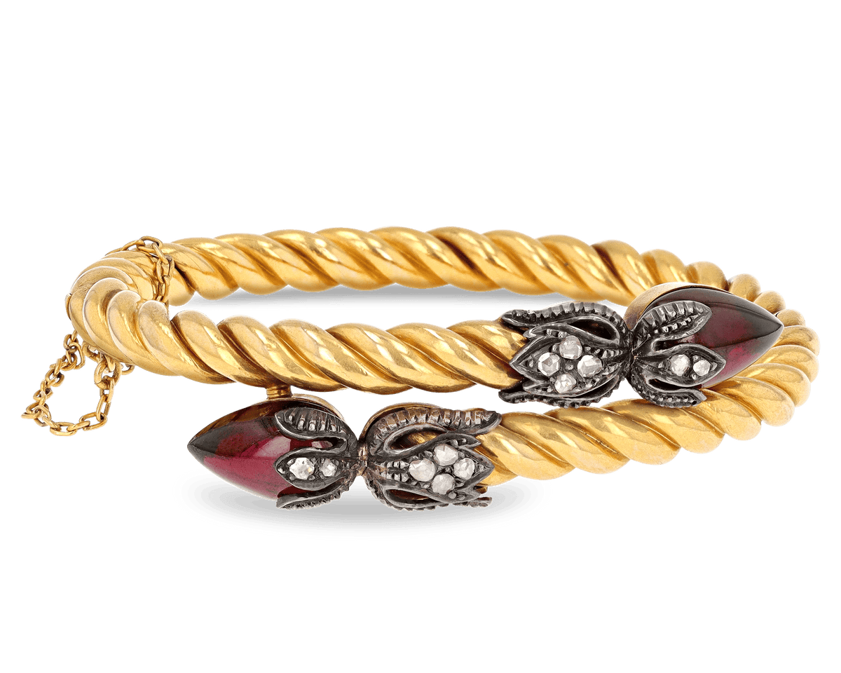 Garnet Snake Bracelet