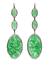 Art Deco Carved Jade Earrings