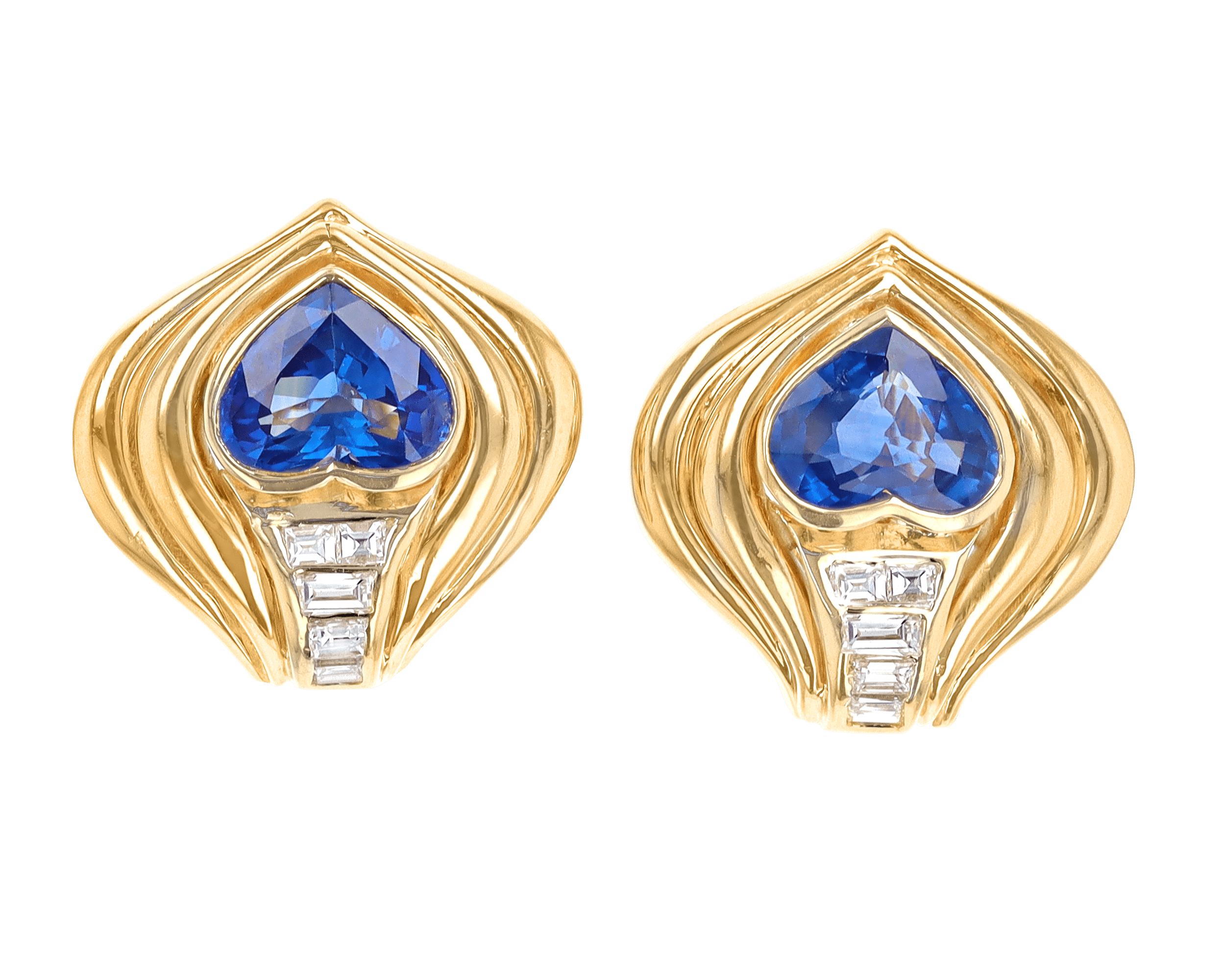 Sapphire and Diamond Earrings