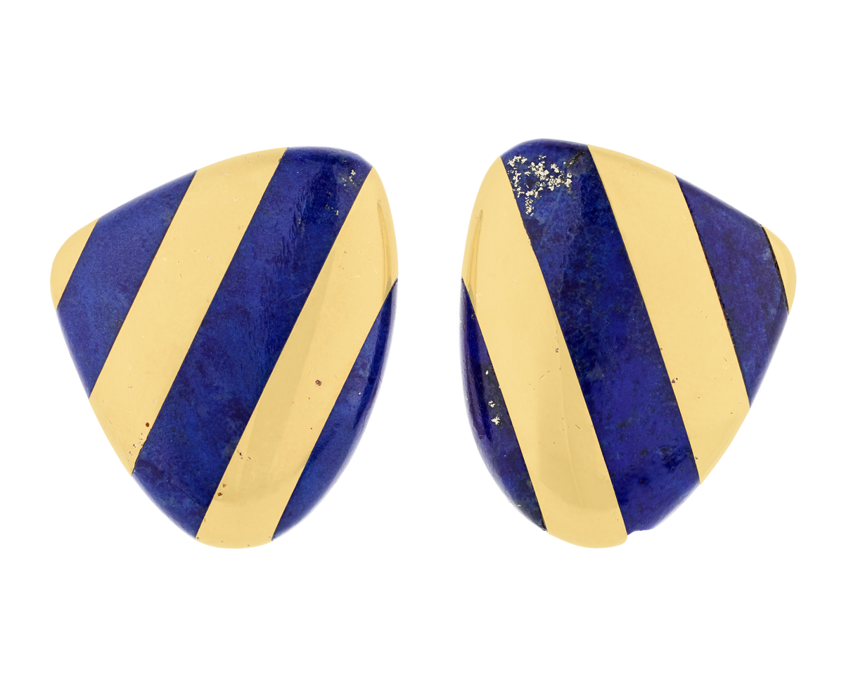Tiffany & Co. Lapis Lazuli and Gold Earrings
