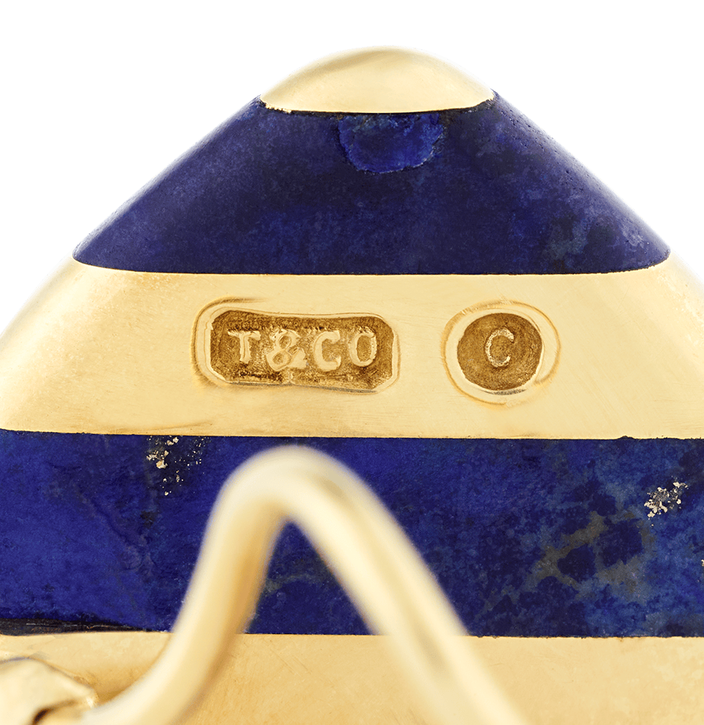 Tiffany & Co. Lapis Lazuli and Gold Earrings
